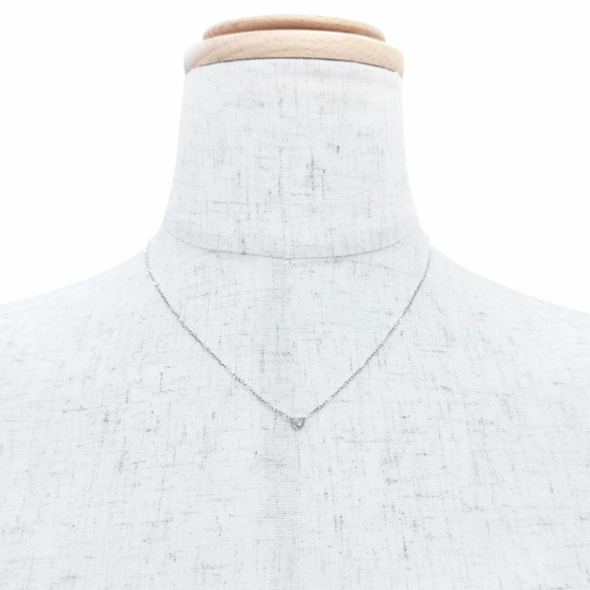 Pendant Necklace 18K White Gold with Diamond - Image 2