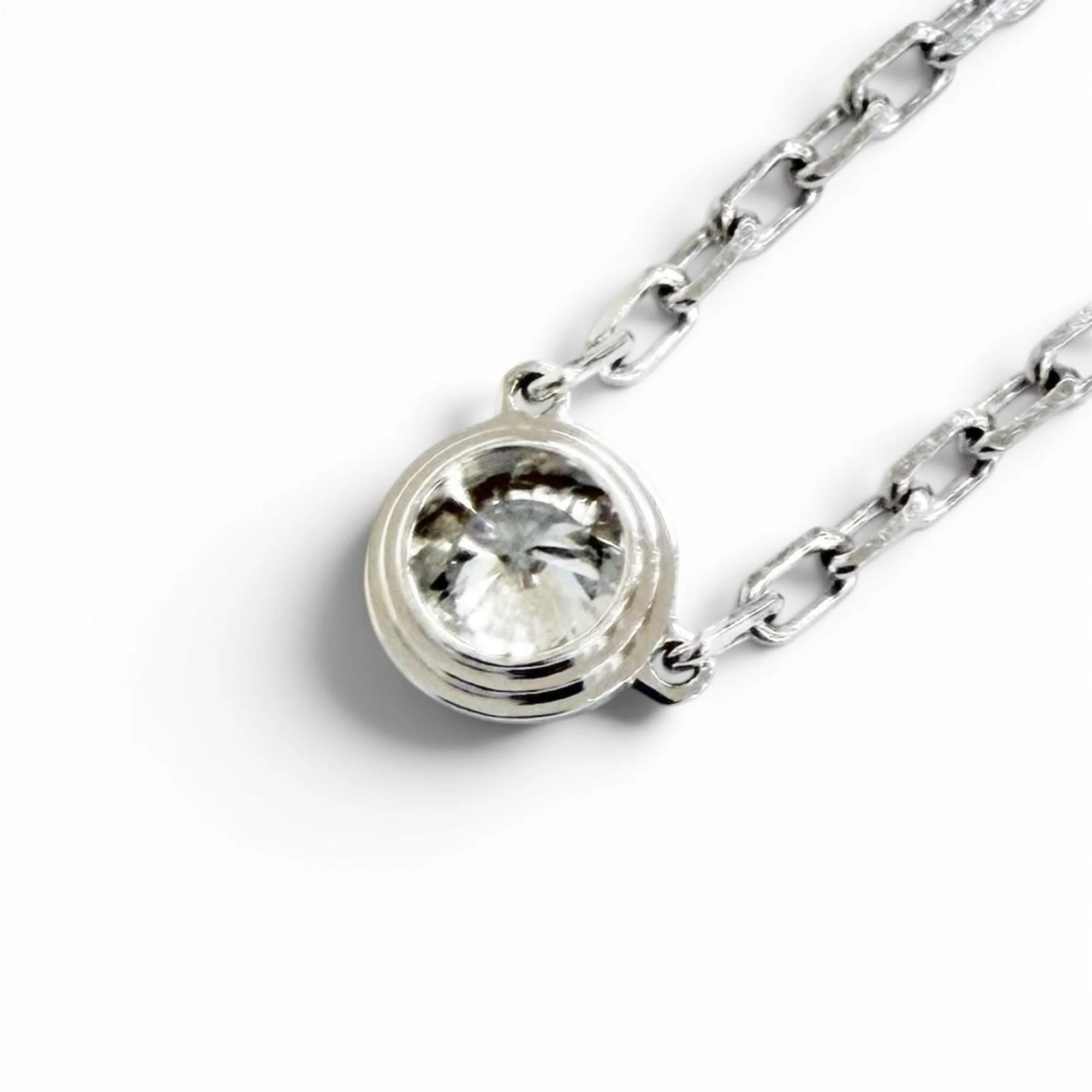 Pendant Necklace 18K White Gold with Diamond - Image 5