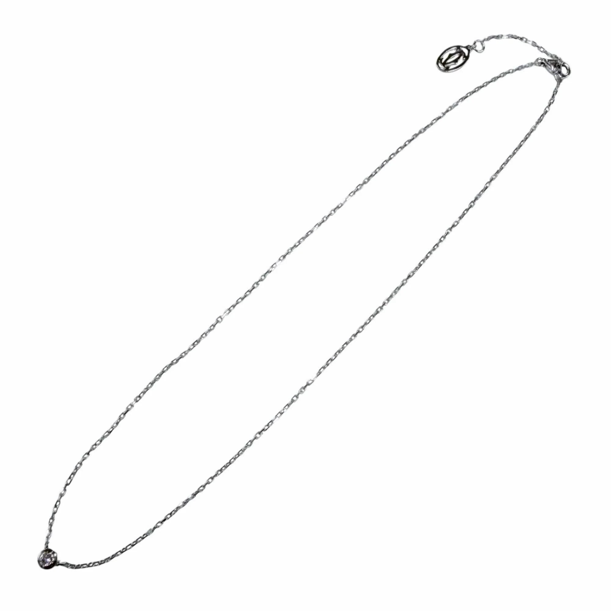 Pendant Necklace 18K White Gold with Diamond - Image 2