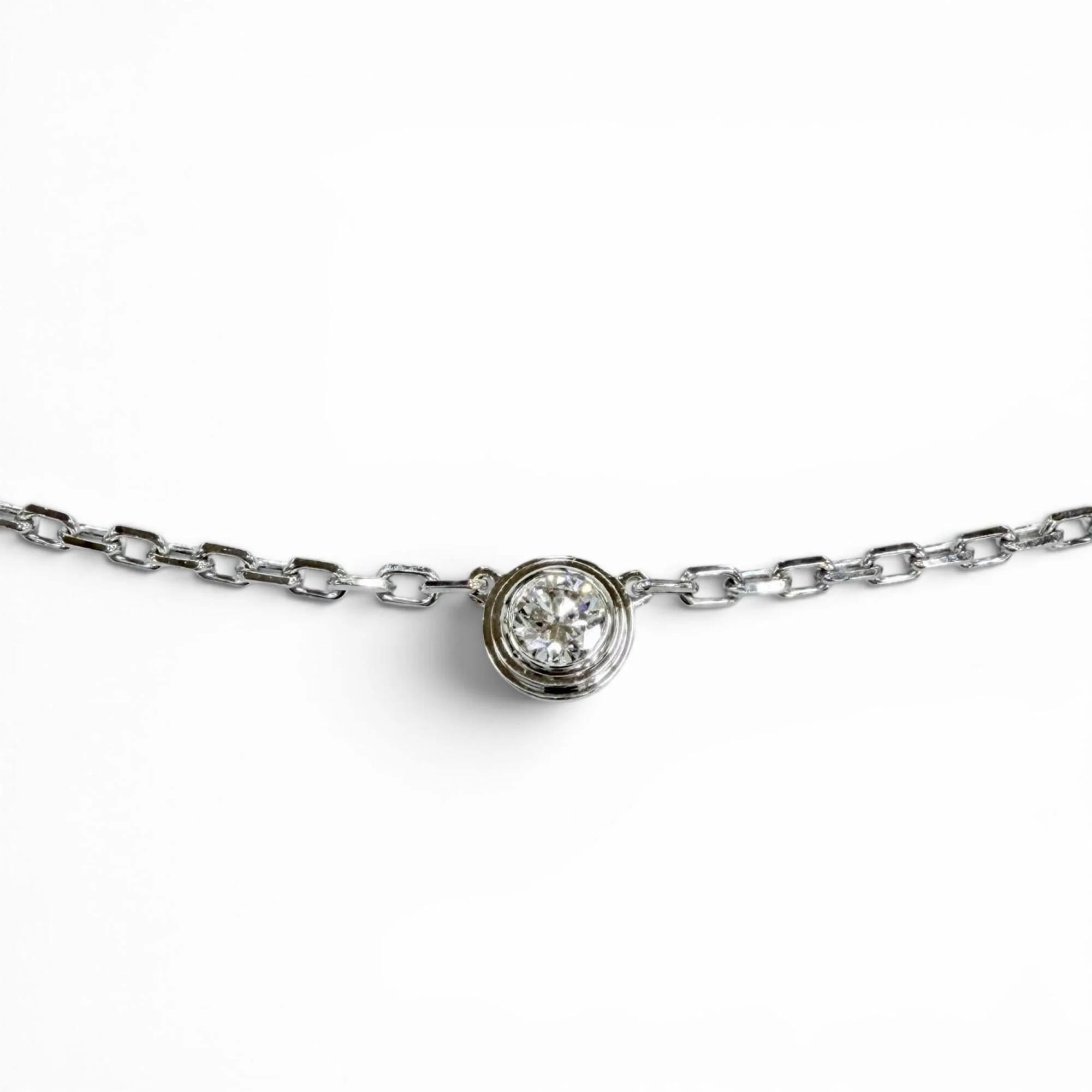 Pendant Necklace 18K White Gold with Diamond