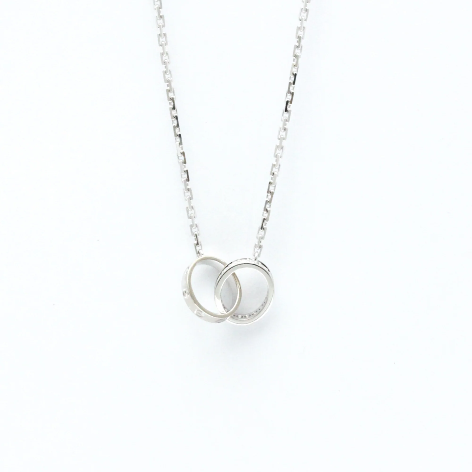 Pendant Necklace 18K White Gold With Diamond