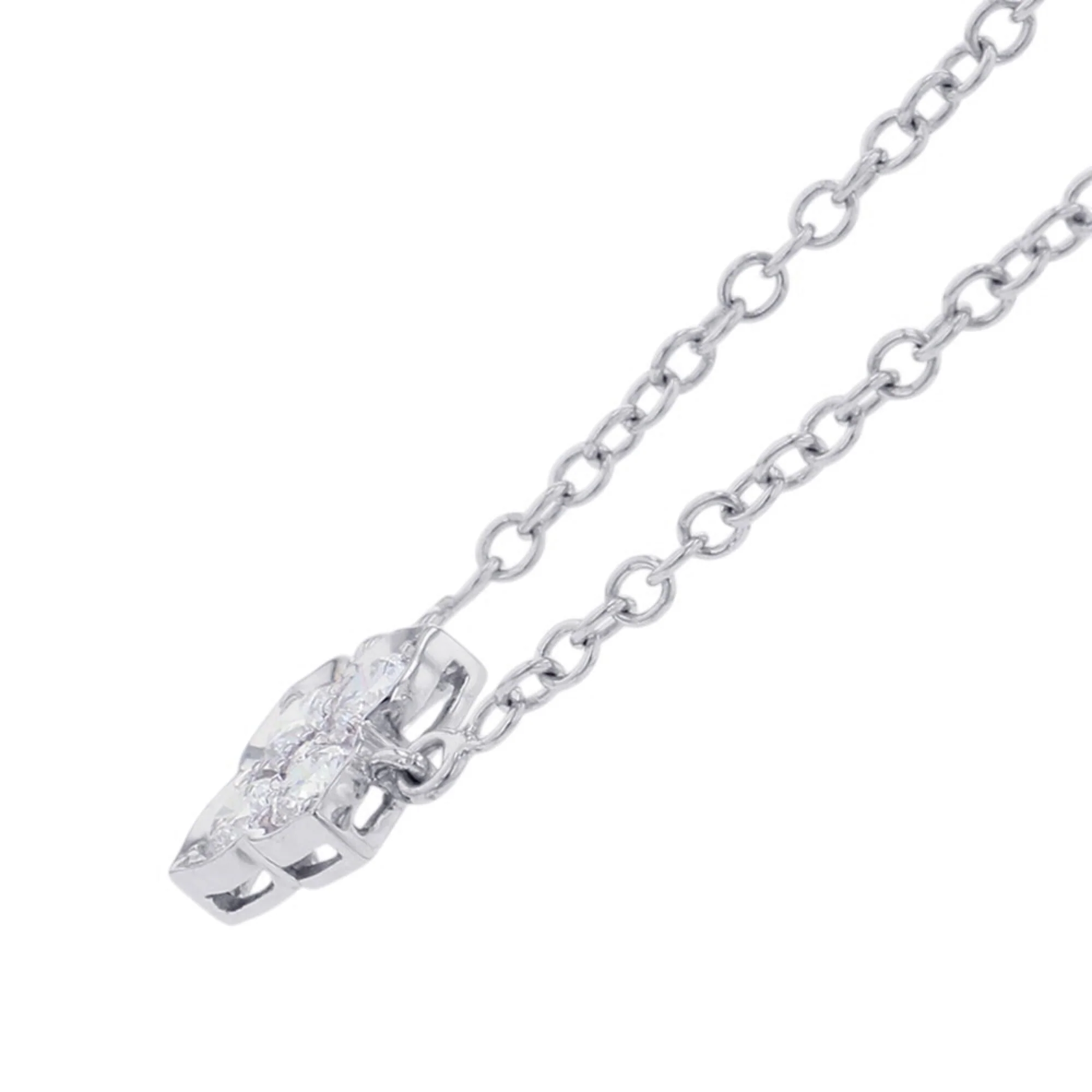 Pendant Necklace 18K White Gold with Diamond - Image 2