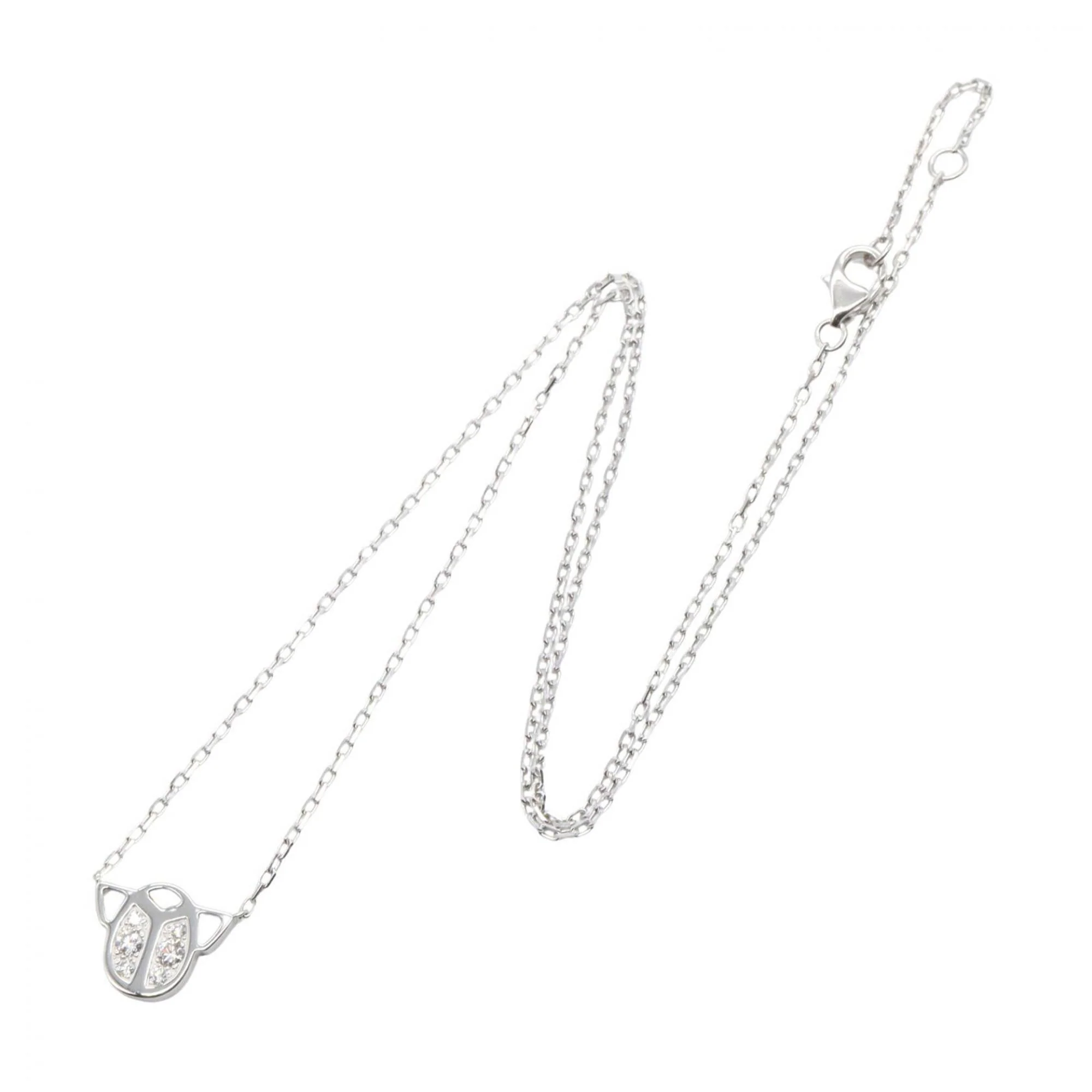 Pendant Necklace 18K White Gold with Diamond - Image 2