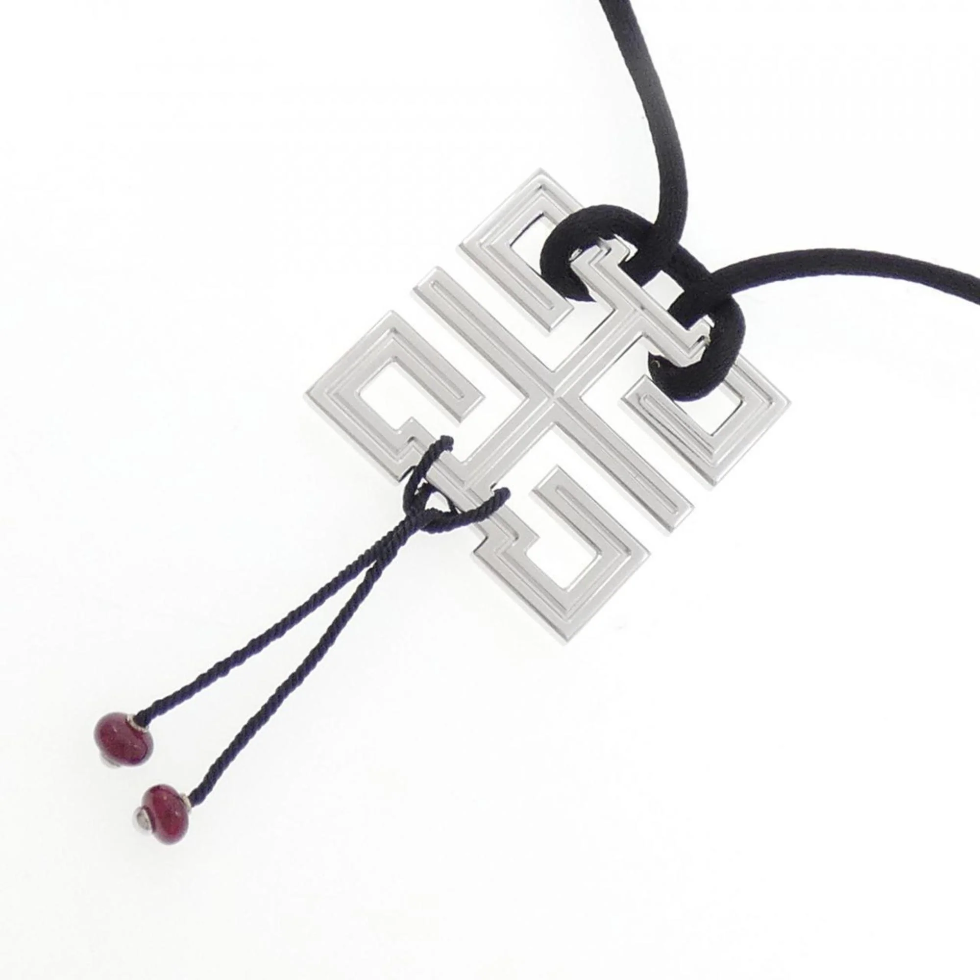 Pendant Necklace 18K White Gold with Ruby - Image 4