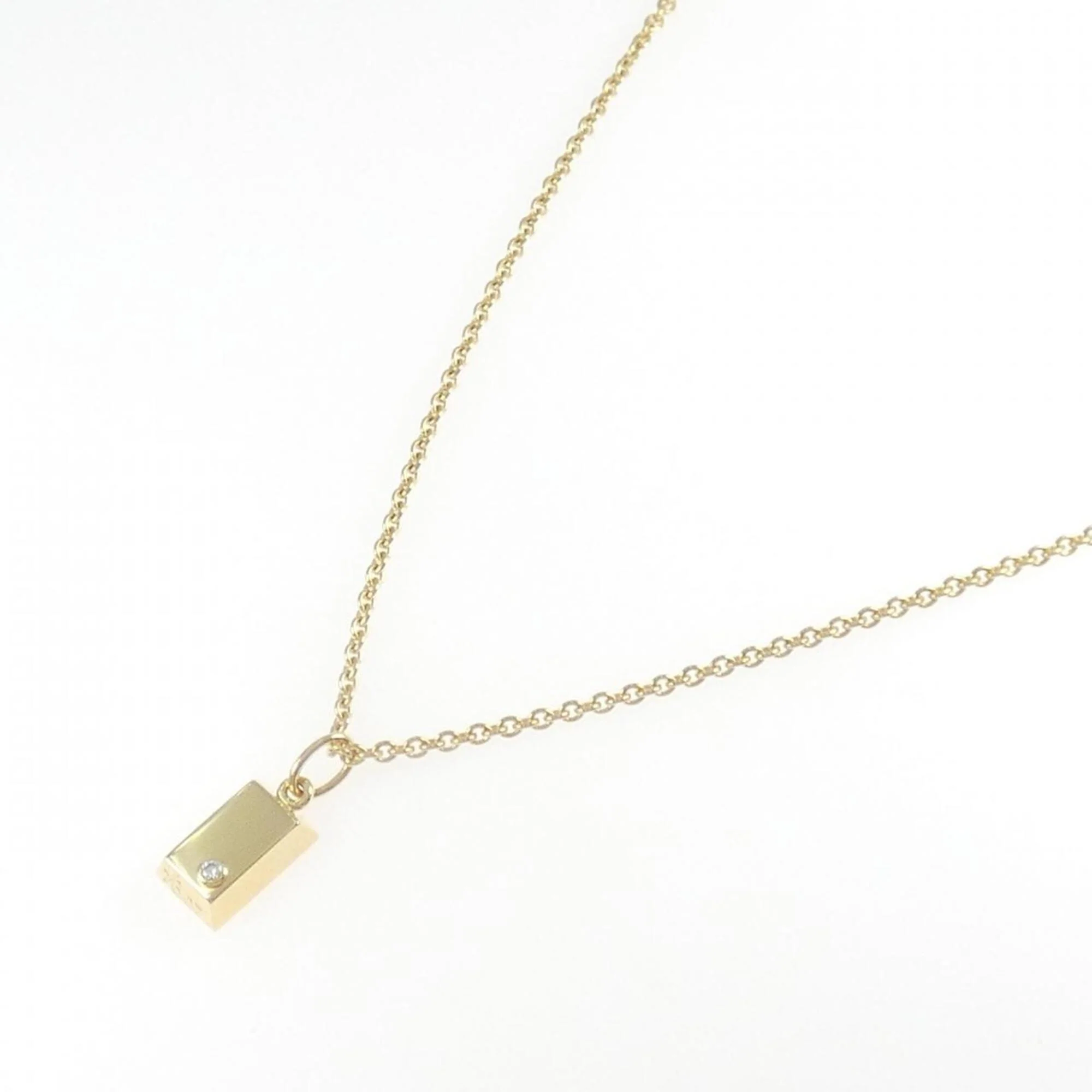 Pendant Necklace 18K Yellow Gold with Diamond - Image 2