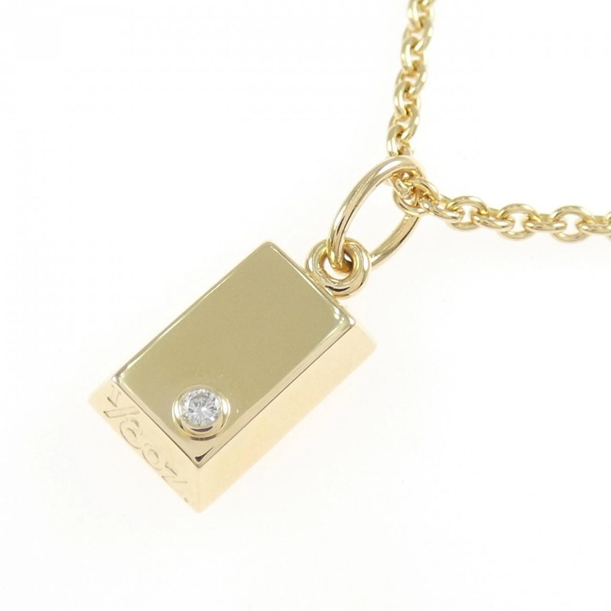 Pendant Necklace 18K Yellow Gold with Diamond - Image 3