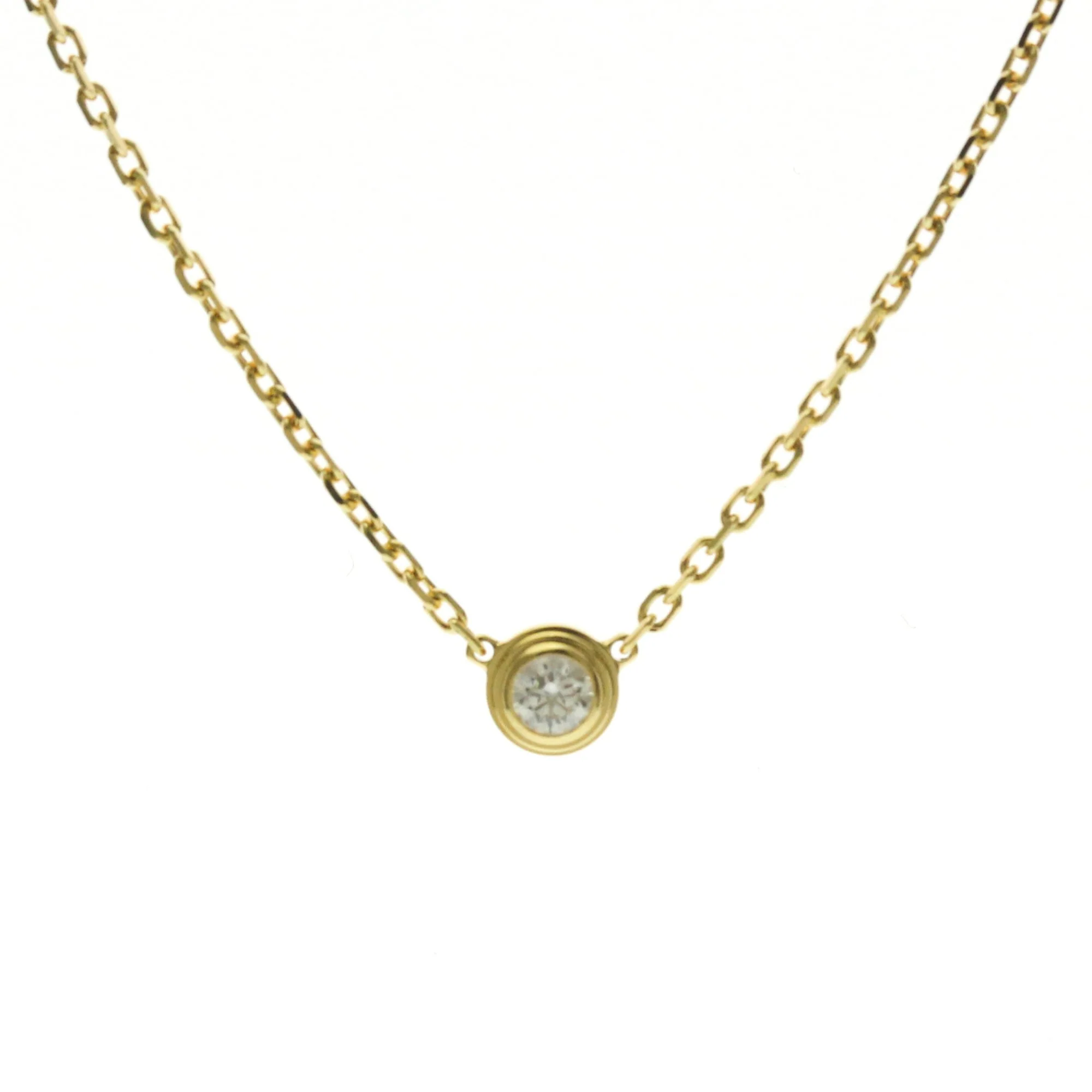 Pendant Necklace 18K Yellow Gold With Diamond