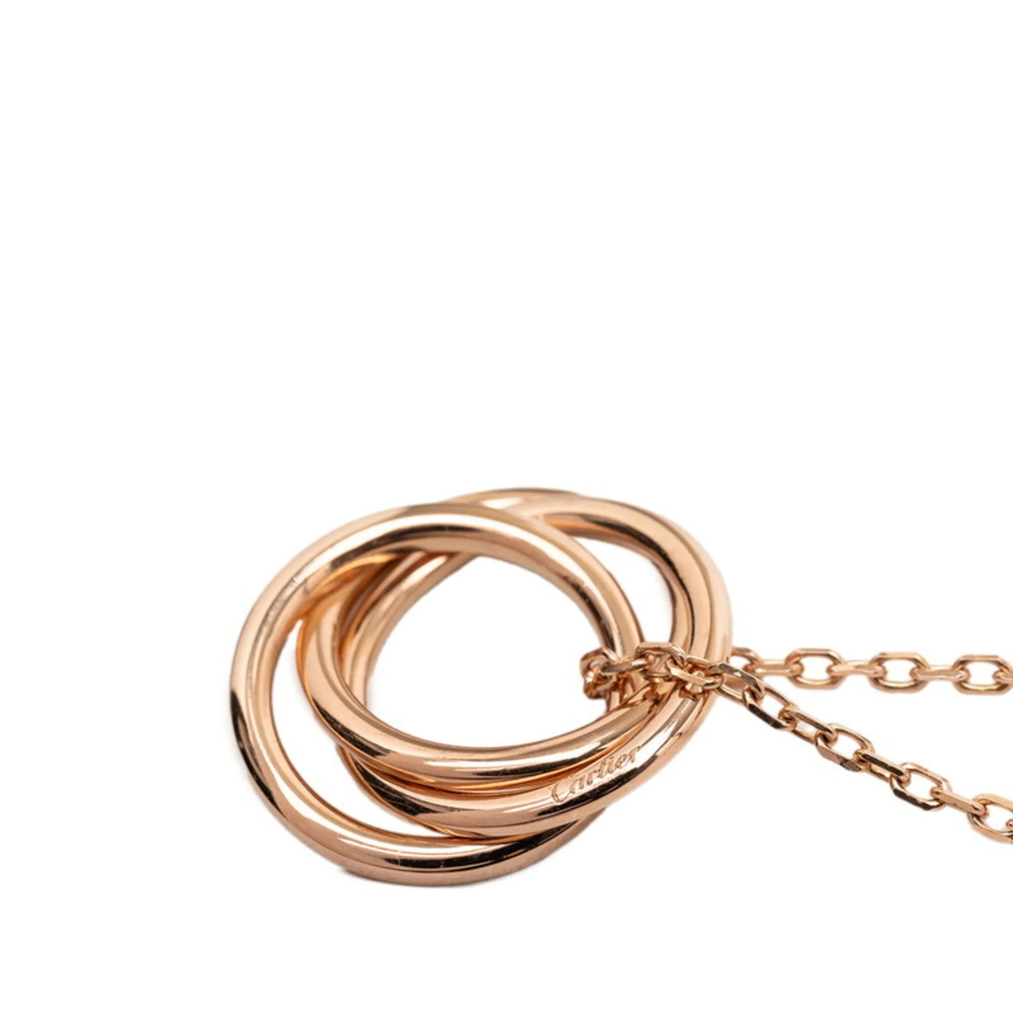 Trinity Pendant Necklace 18K Rose Gold - Image 4