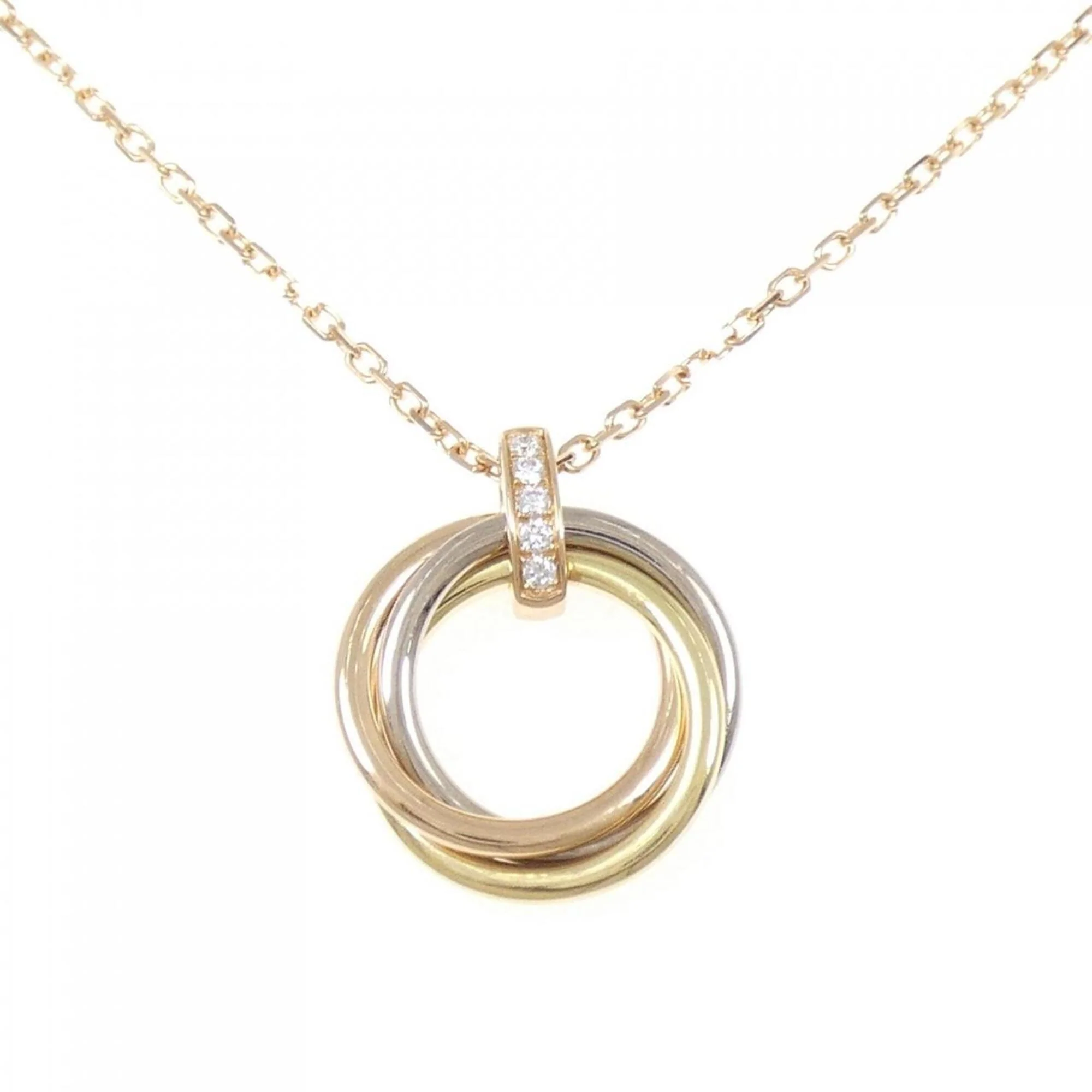 Trinity Pendant Necklace 18K Tricolor Gold