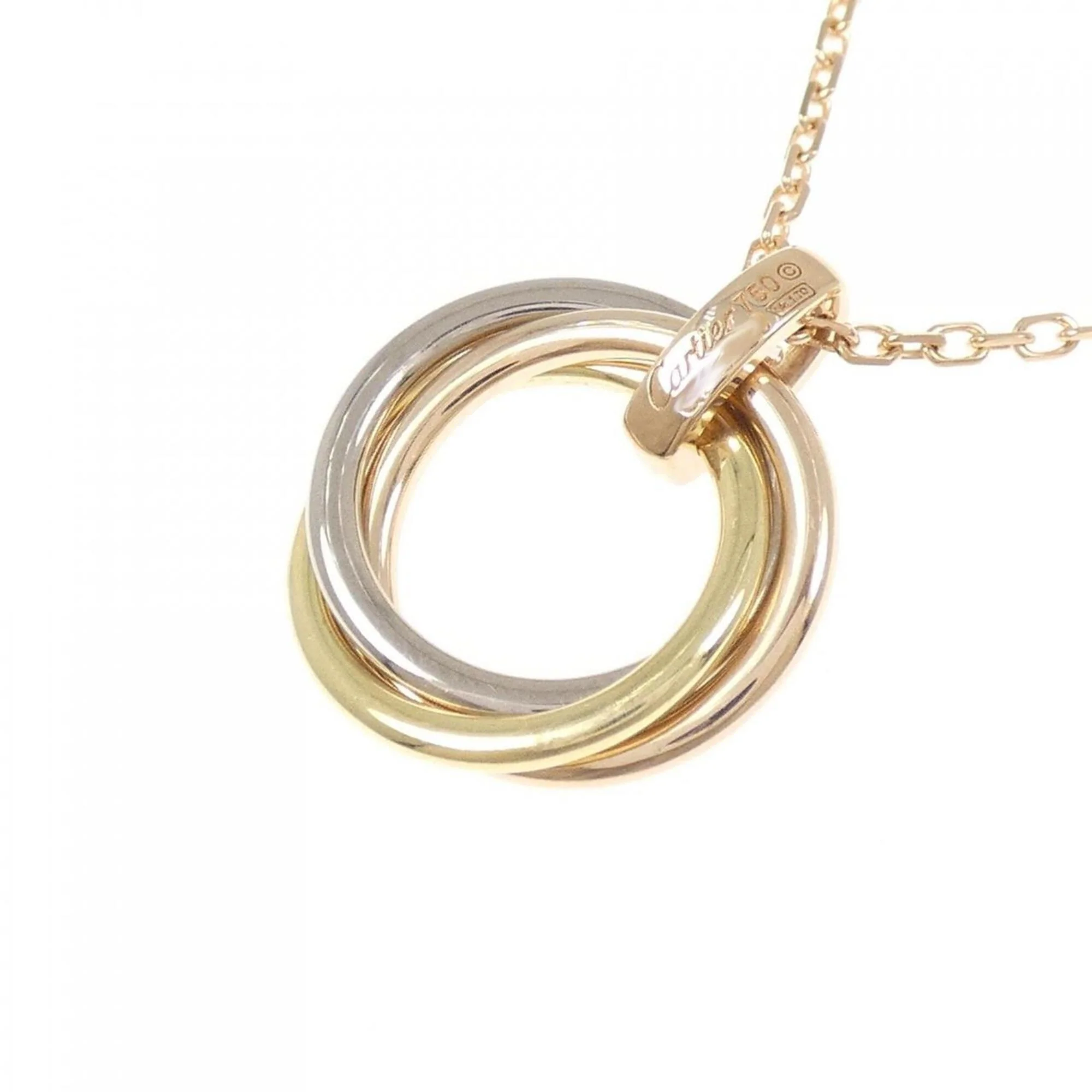Trinity Pendant Necklace 18K Tricolor Gold - Image 4