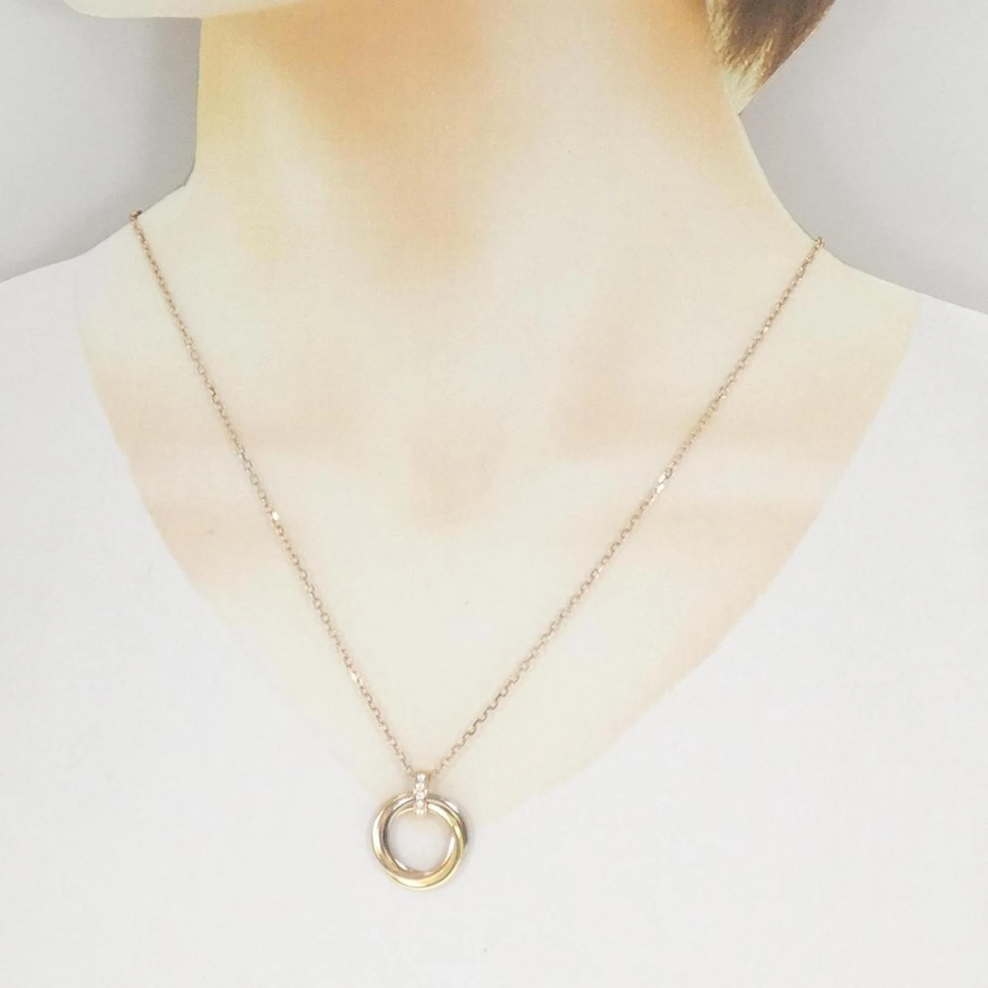 Trinity Pendant Necklace 18K Tricolor Gold - Image 6