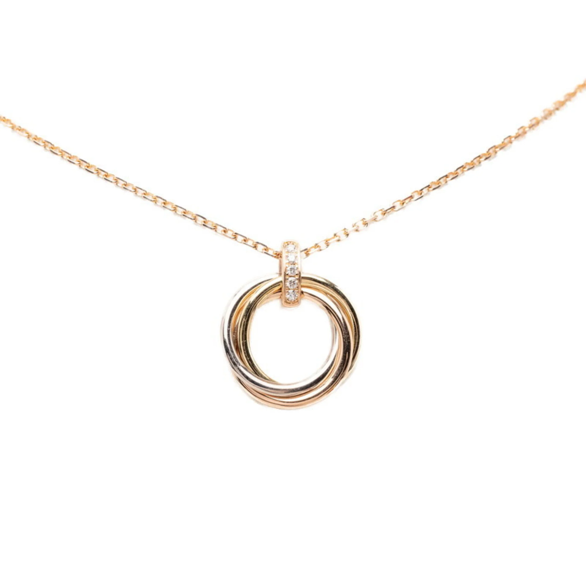 Trinity Pendant Necklace 18K Tricolor Gold