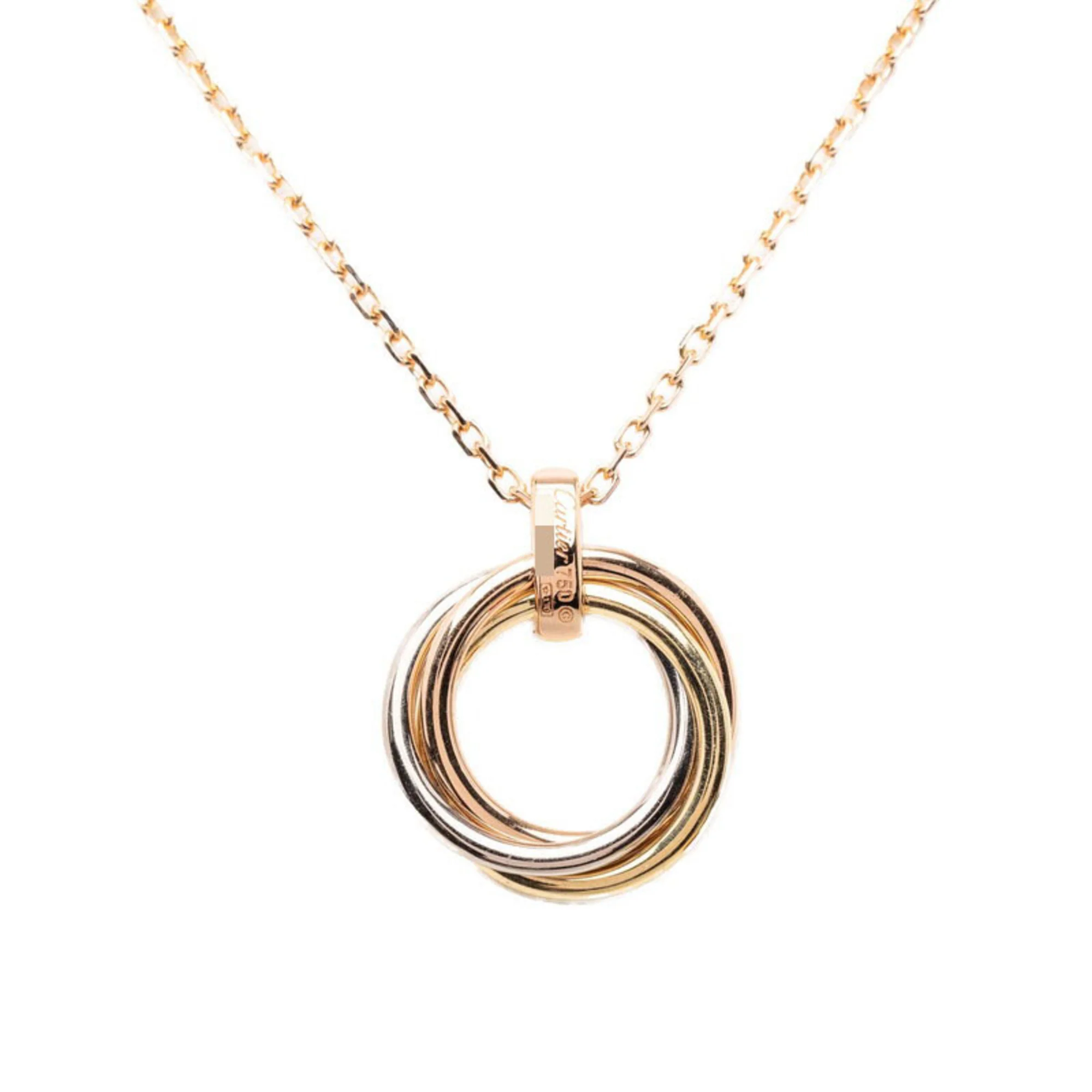 Trinity Pendant Necklace 18K Tricolor Gold - Image 2