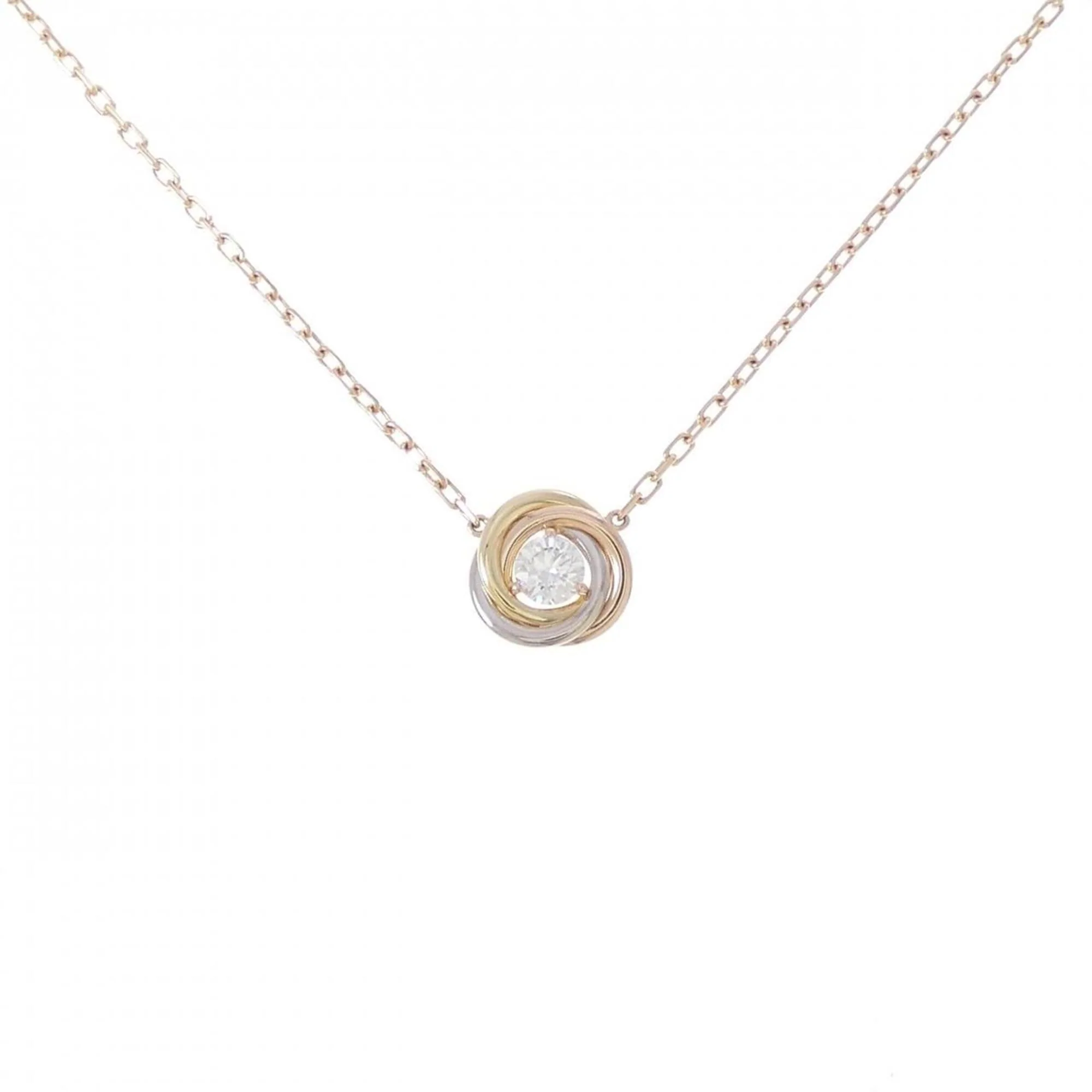 Trinity Pendant Necklace 18K Tricolor Gold