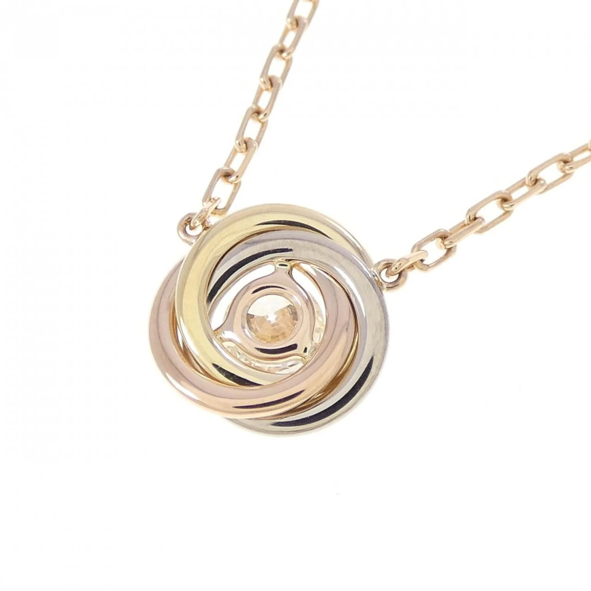 Trinity Pendant Necklace 18K Tricolor Gold - Image 4