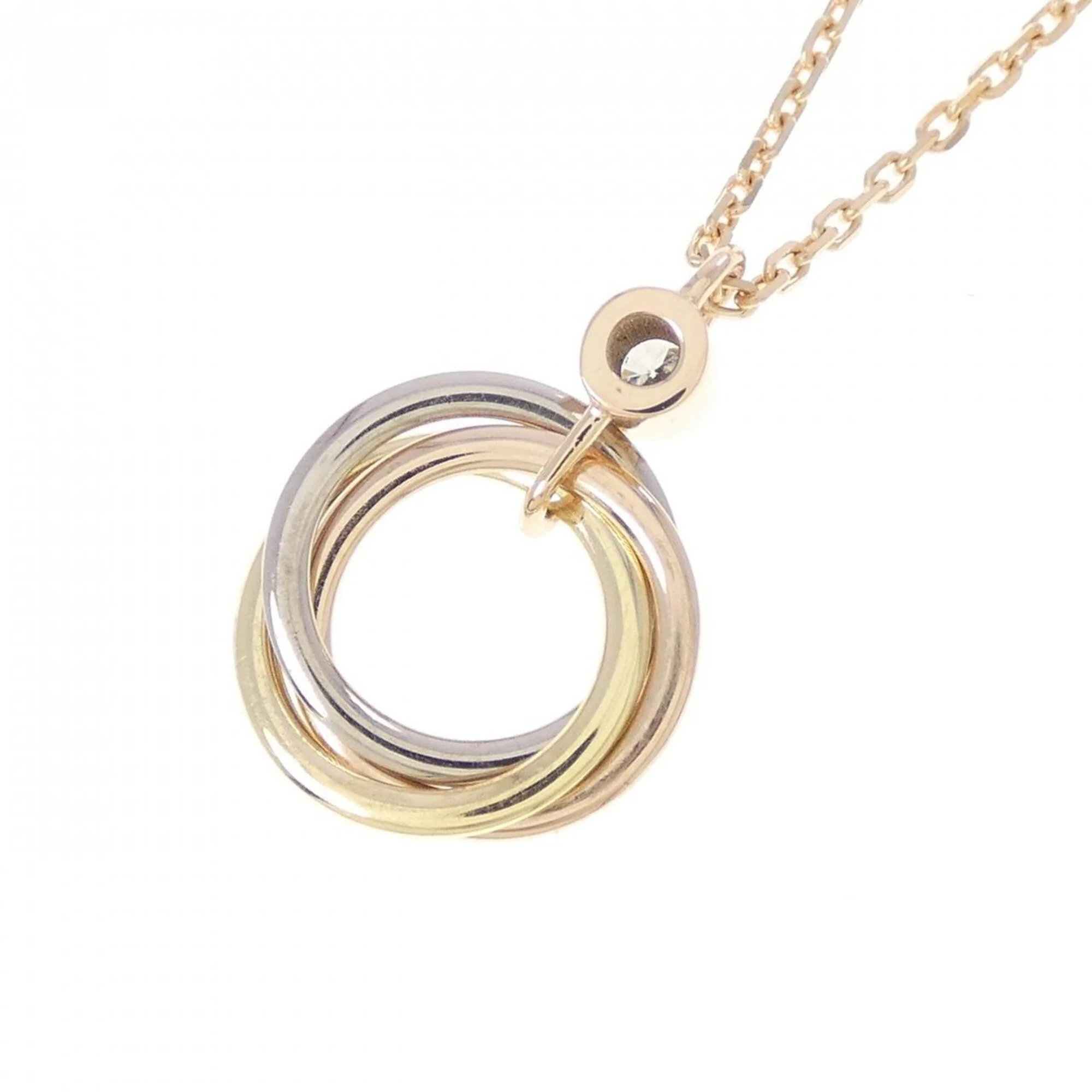 Trinity Pendant Necklace 18K Tricolor Gold - Image 4