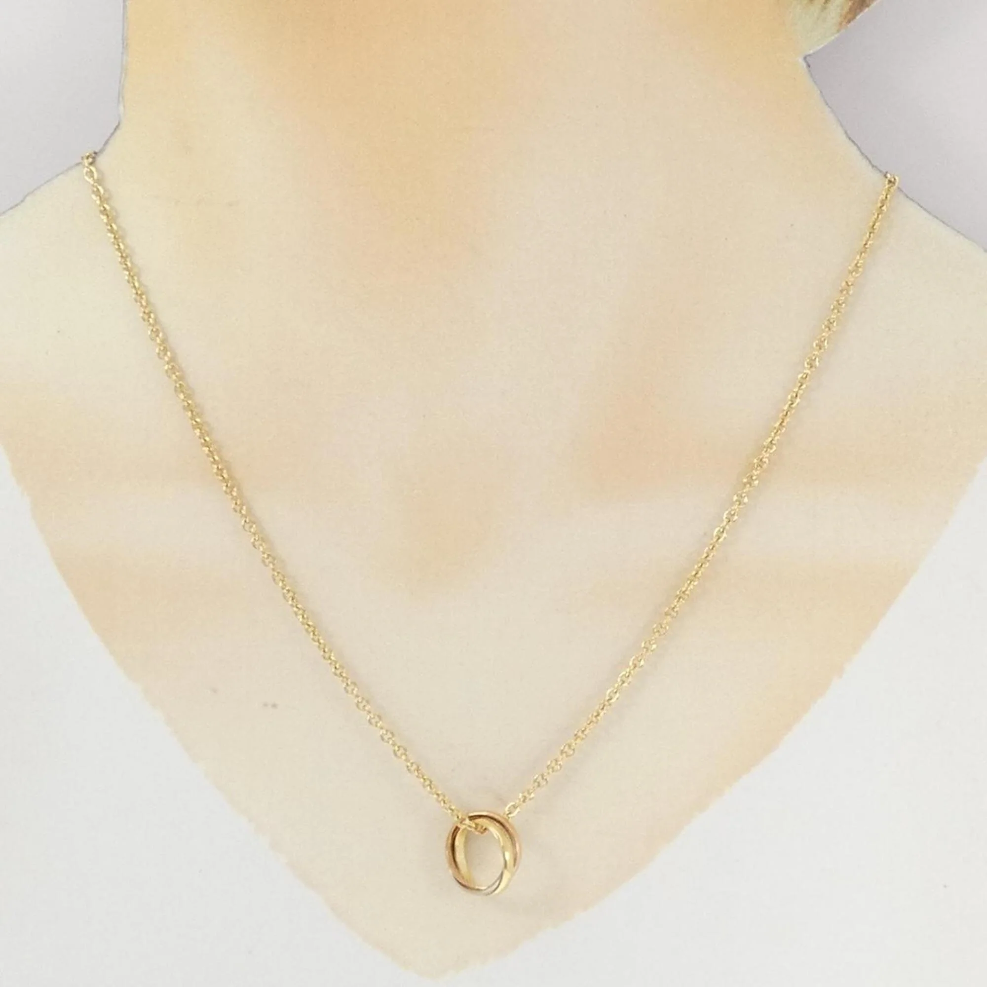 Trinity Pendant Necklace 18K Tricolor Gold - Image 5