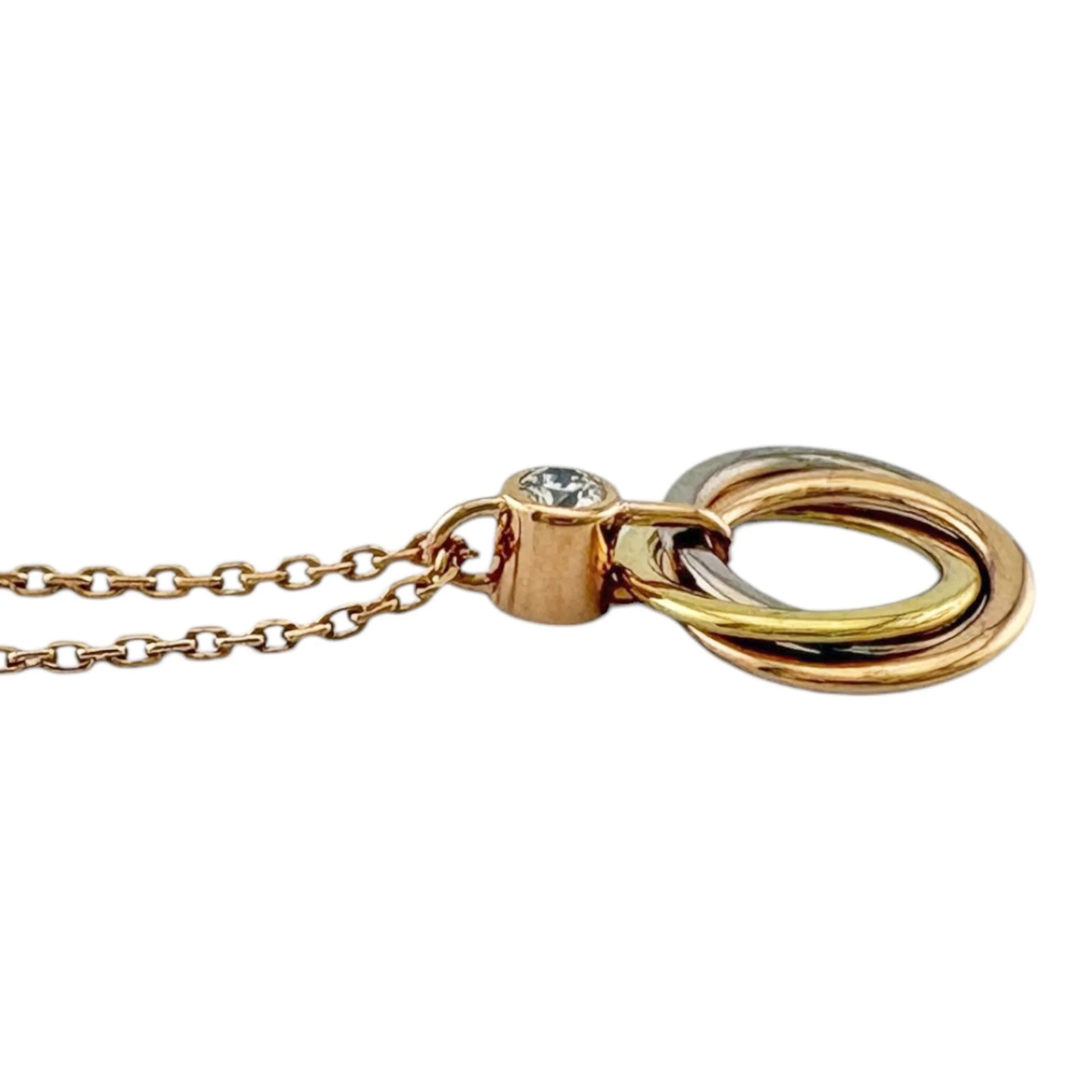 Trinity Pendant Necklace 18K Tricolor Gold - Image 4