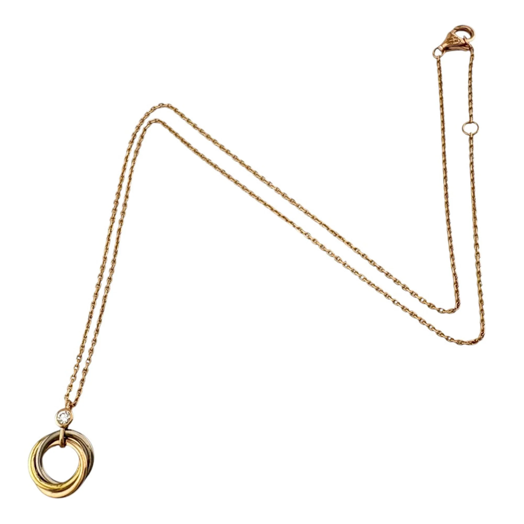 Trinity Pendant Necklace 18K Tricolor Gold - Image 7
