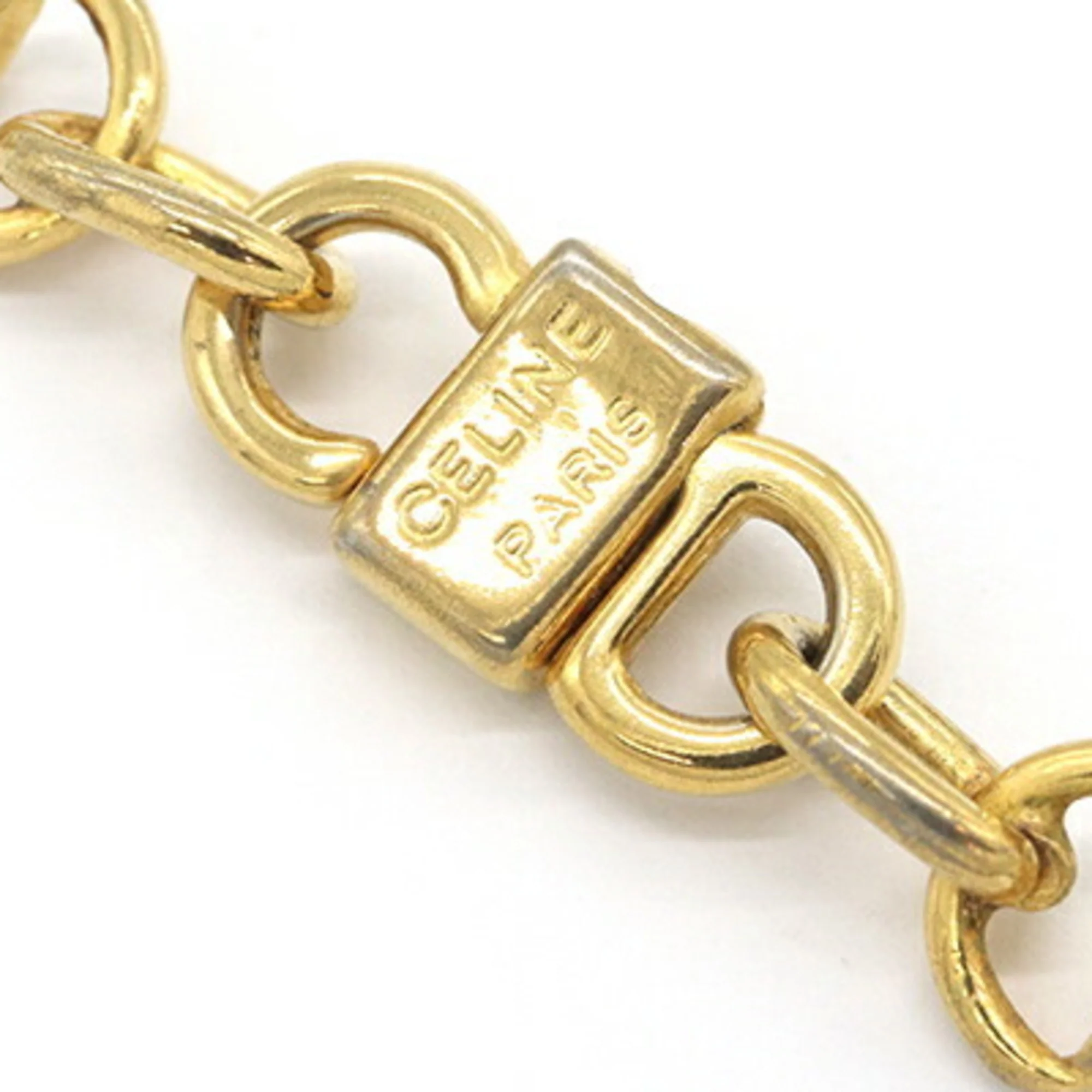 Horsebit Pendant Necklace Gold Metal - Image 4