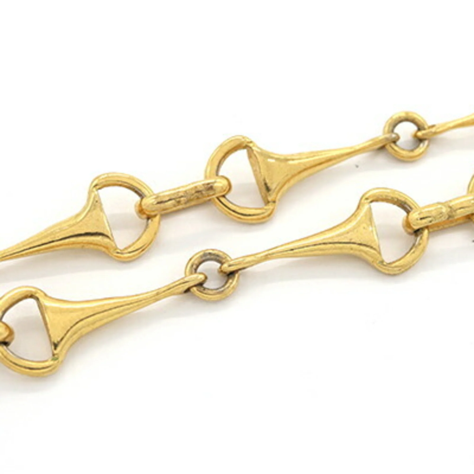 Horsebit Pendant Necklace Gold Metal - Image 5