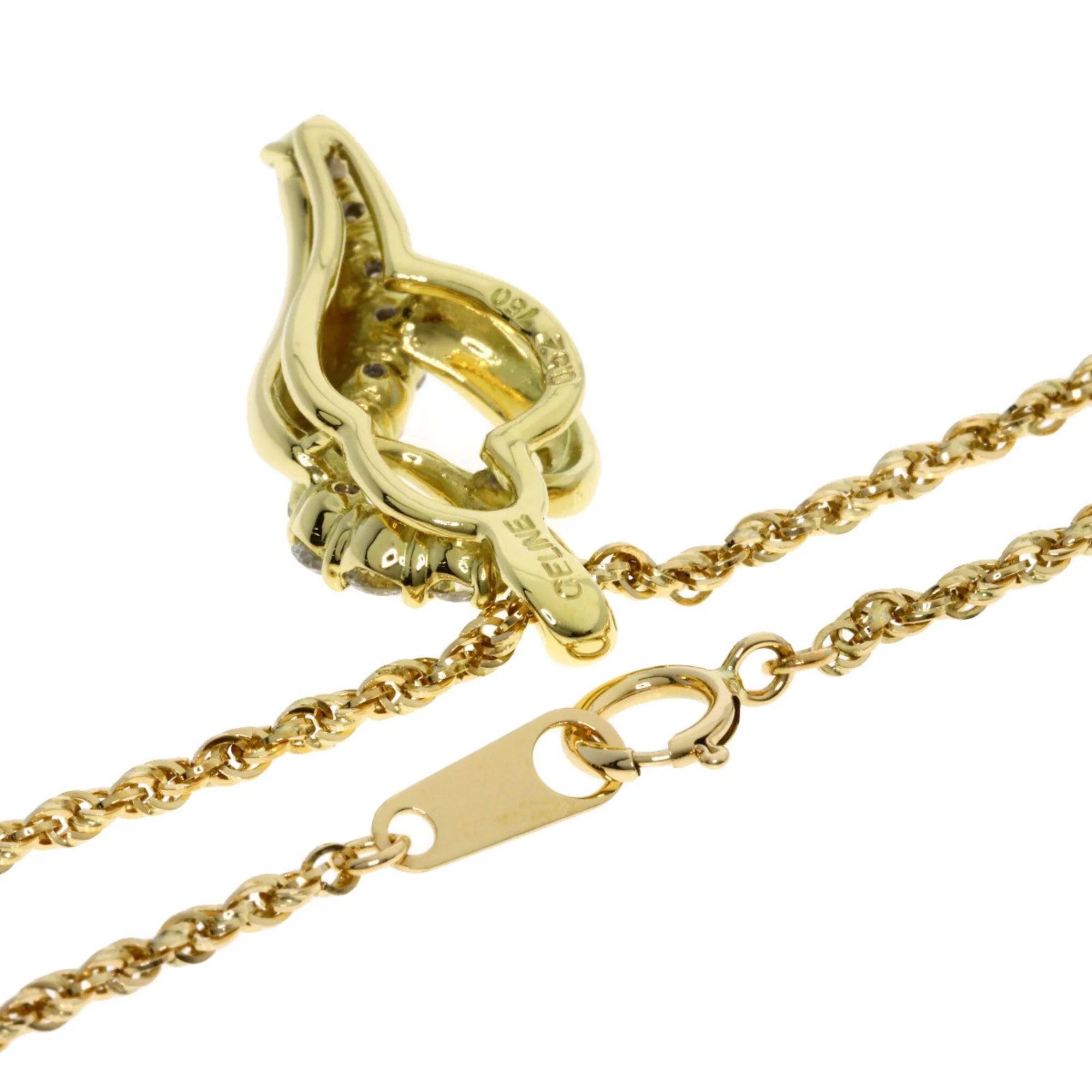 Pendant Necklace 18K Yellow Gold with Diamond - Image 2