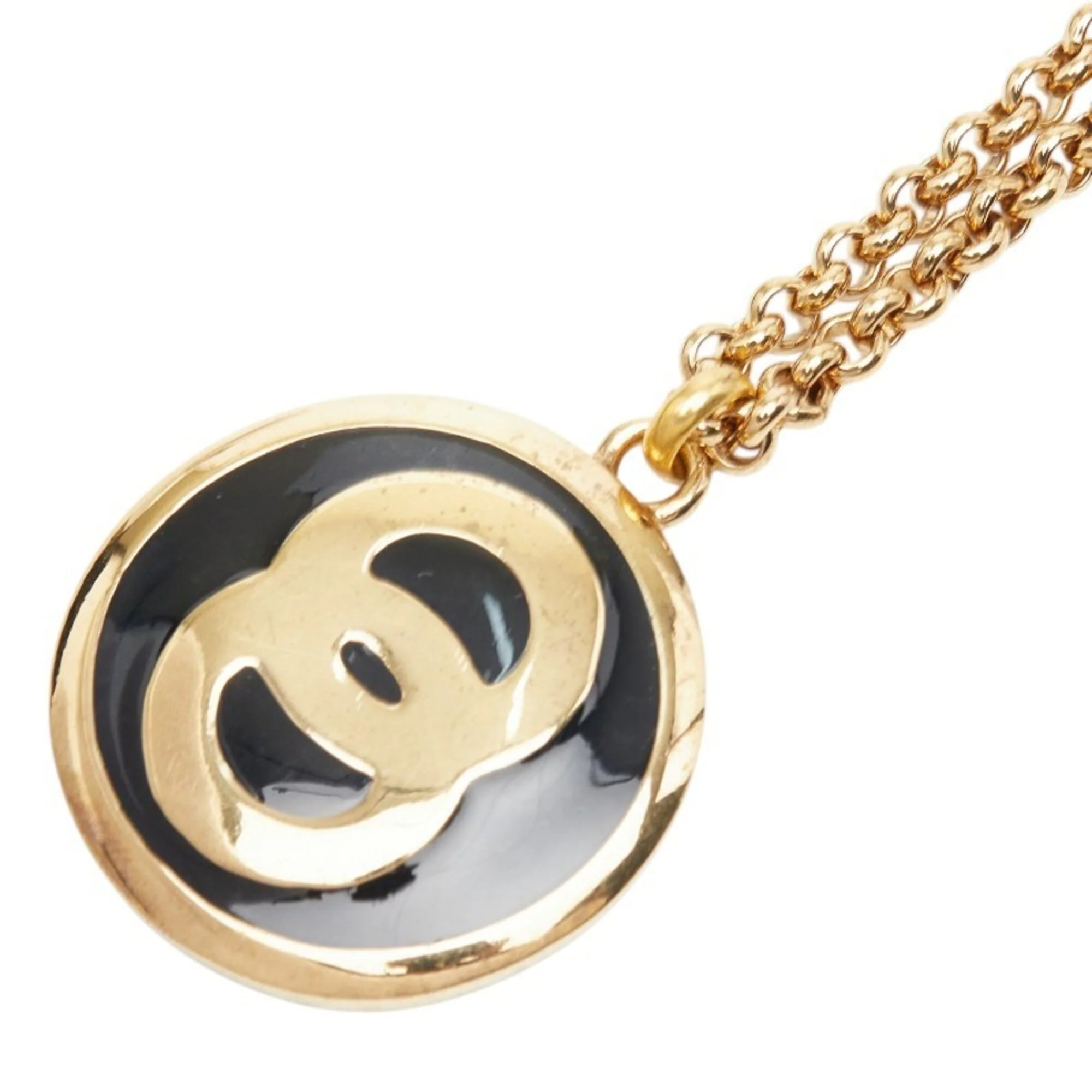 Pendant Necklace Enamel and Gold