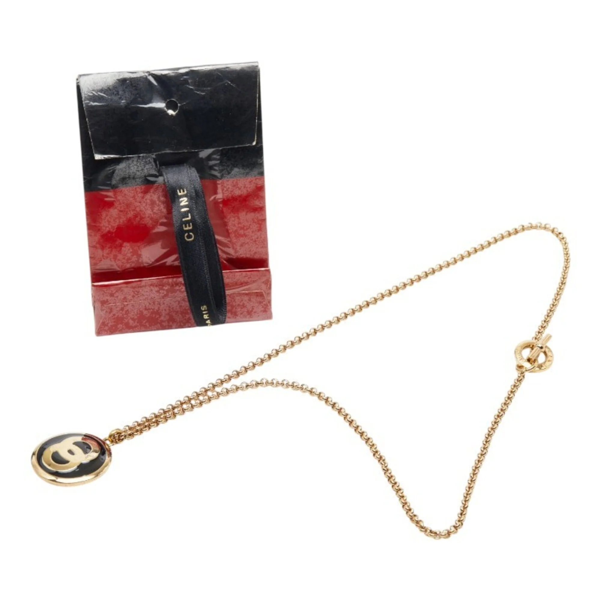 Pendant Necklace Enamel and Gold - Image 6