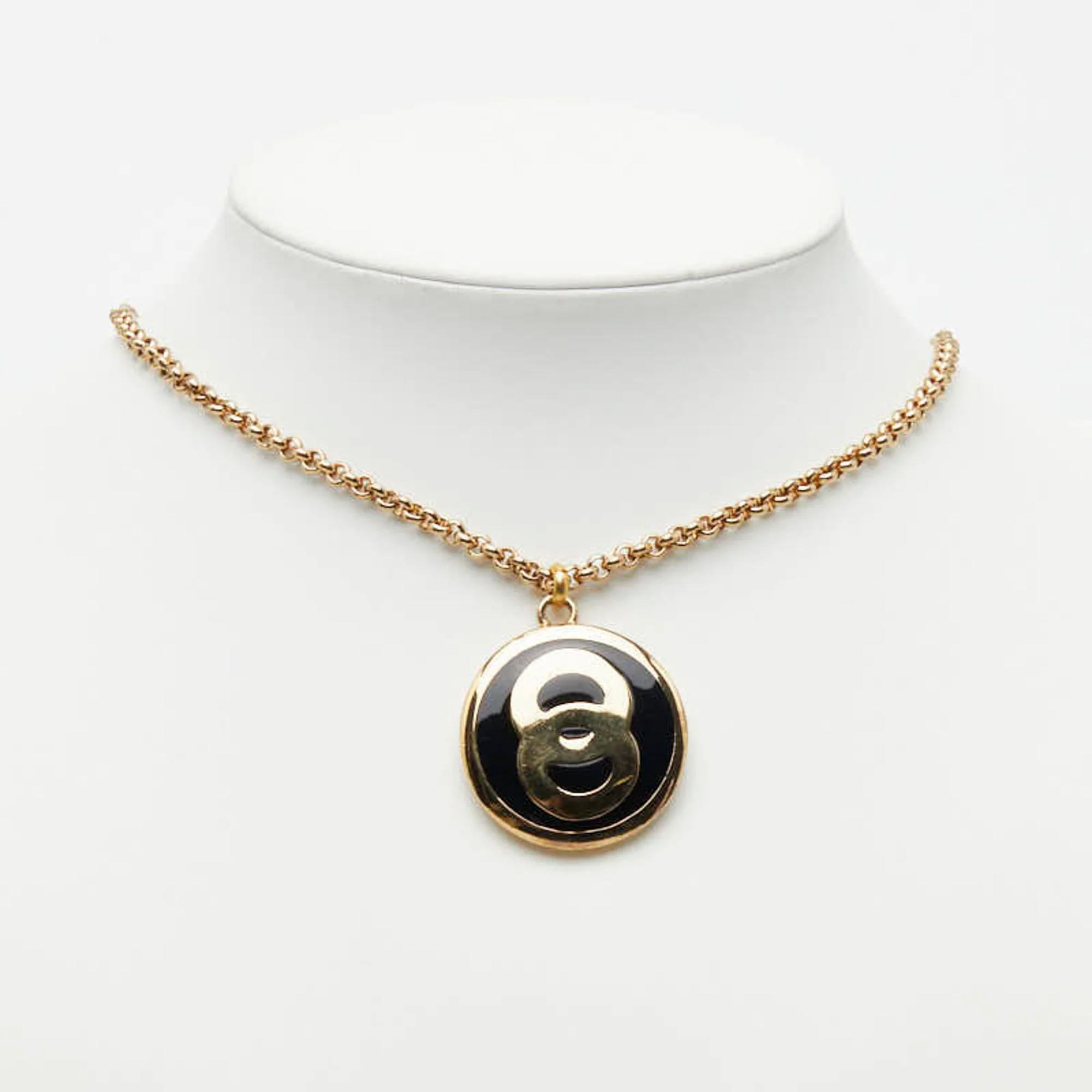 Pendant Necklace Enamel and Gold - Image 7