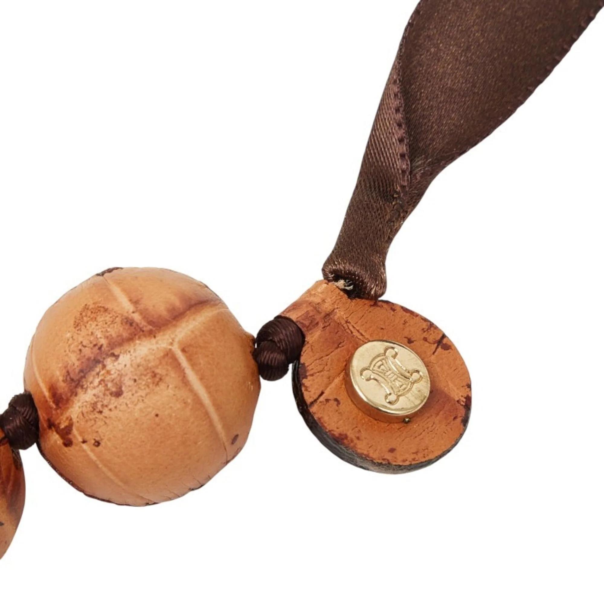 Pendant Necklace Leather Brown - Image 6