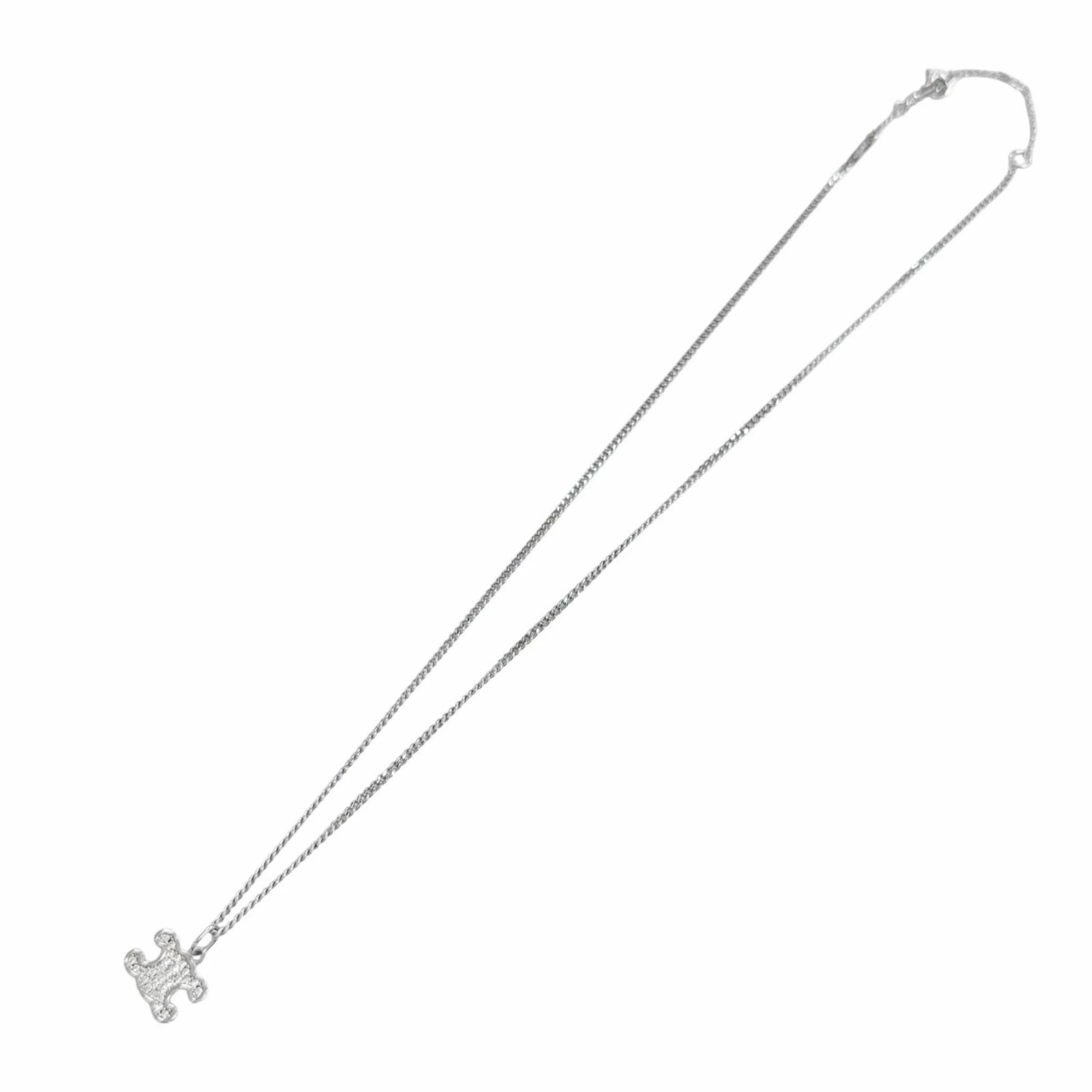 Pendant Necklace With Rhinestone Silver - Image 4