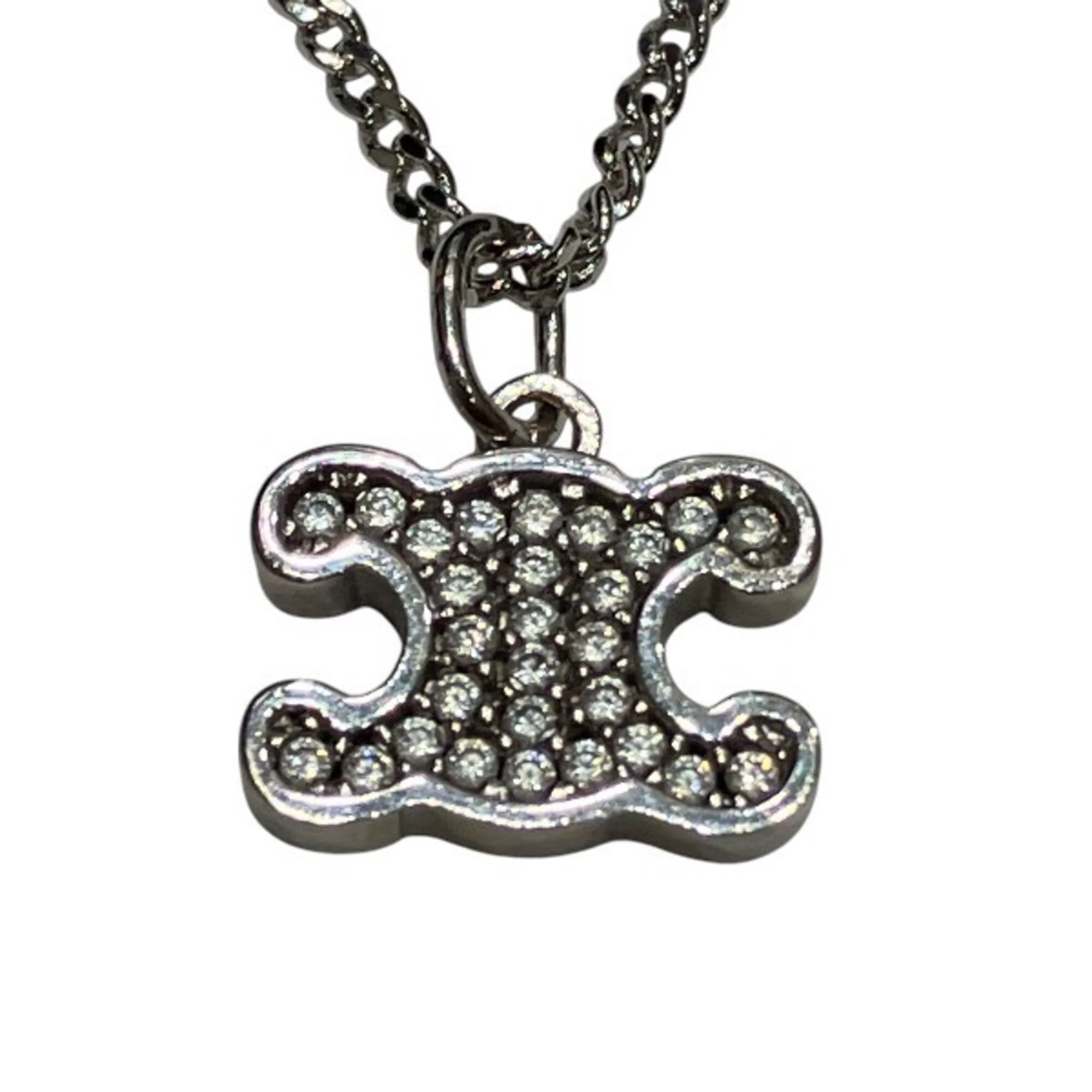 Triomphe Pendant Necklace Silver Metal