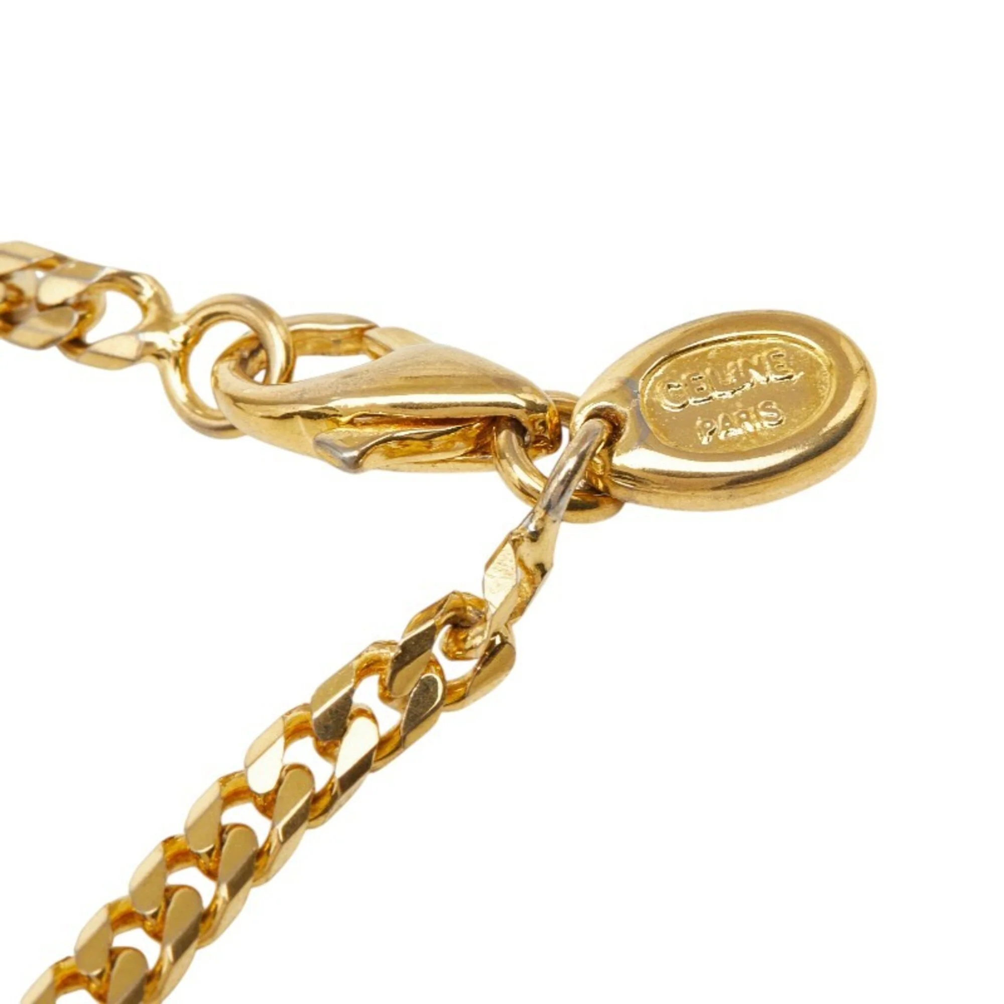 Vintage Horse Drawn Carriage Motif Pendant Necklace Gold Plated - Image 5