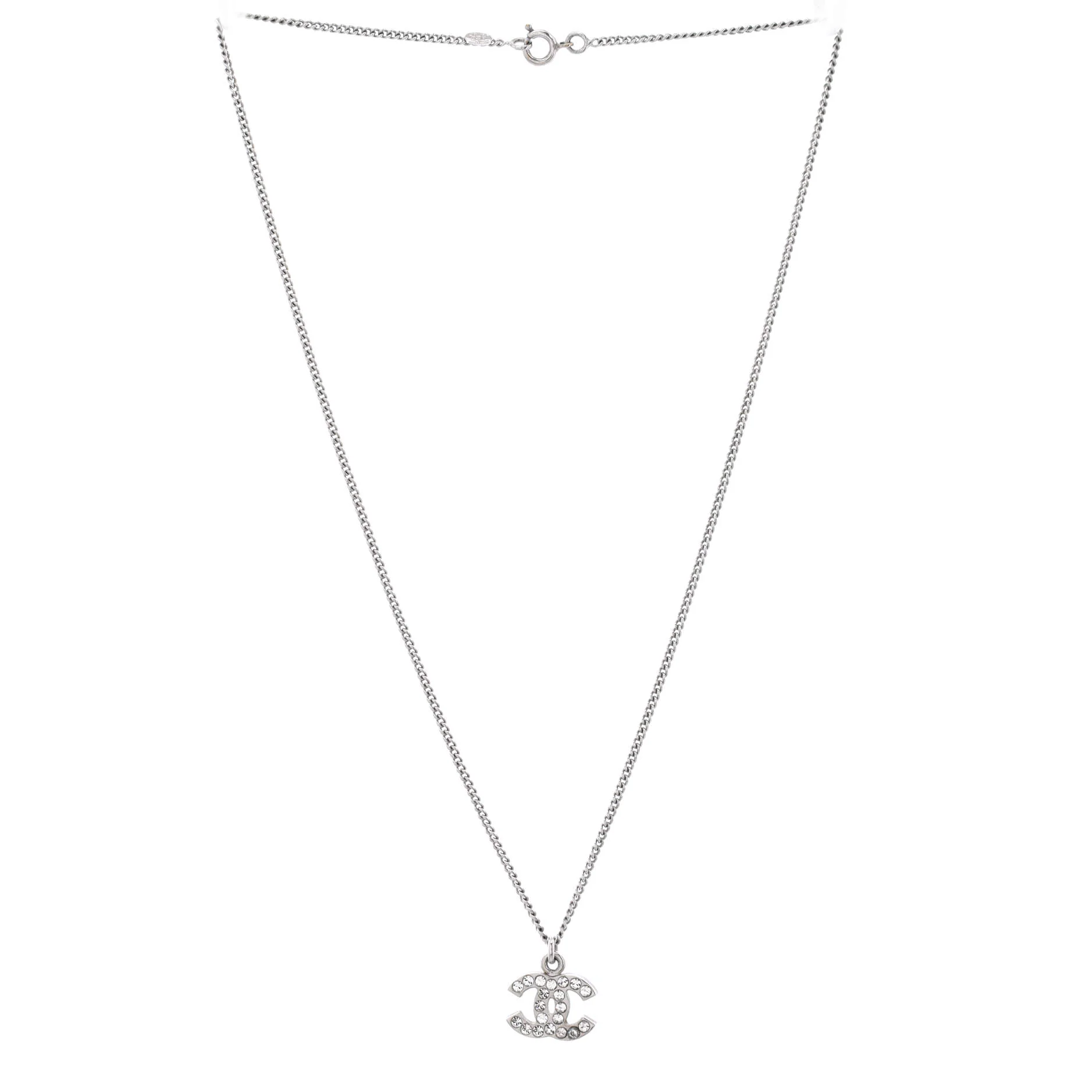 CC Crystal Logo Necklace Metal - Image 2