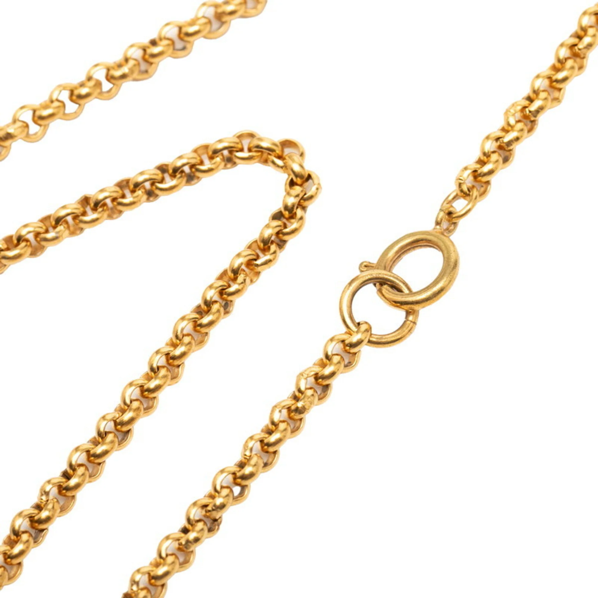 CC Logo Chain Clover Pendant Necklace Metal - Image 5