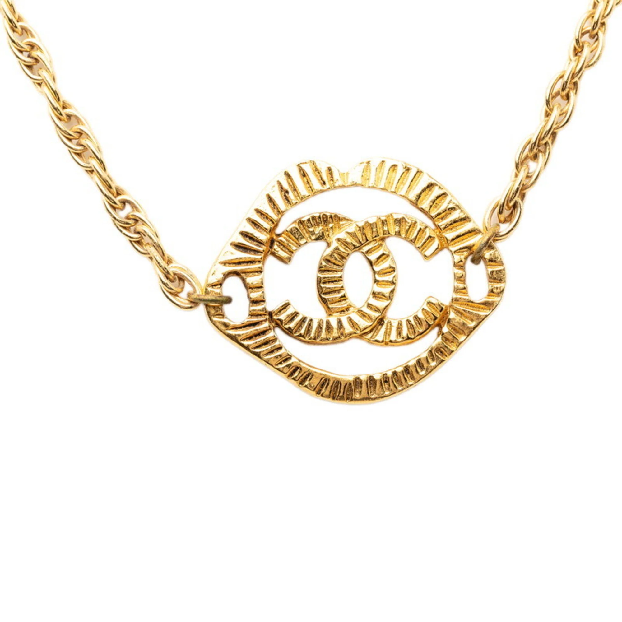 CC Logo Chain Pendant Necklace Metal - Image 2
