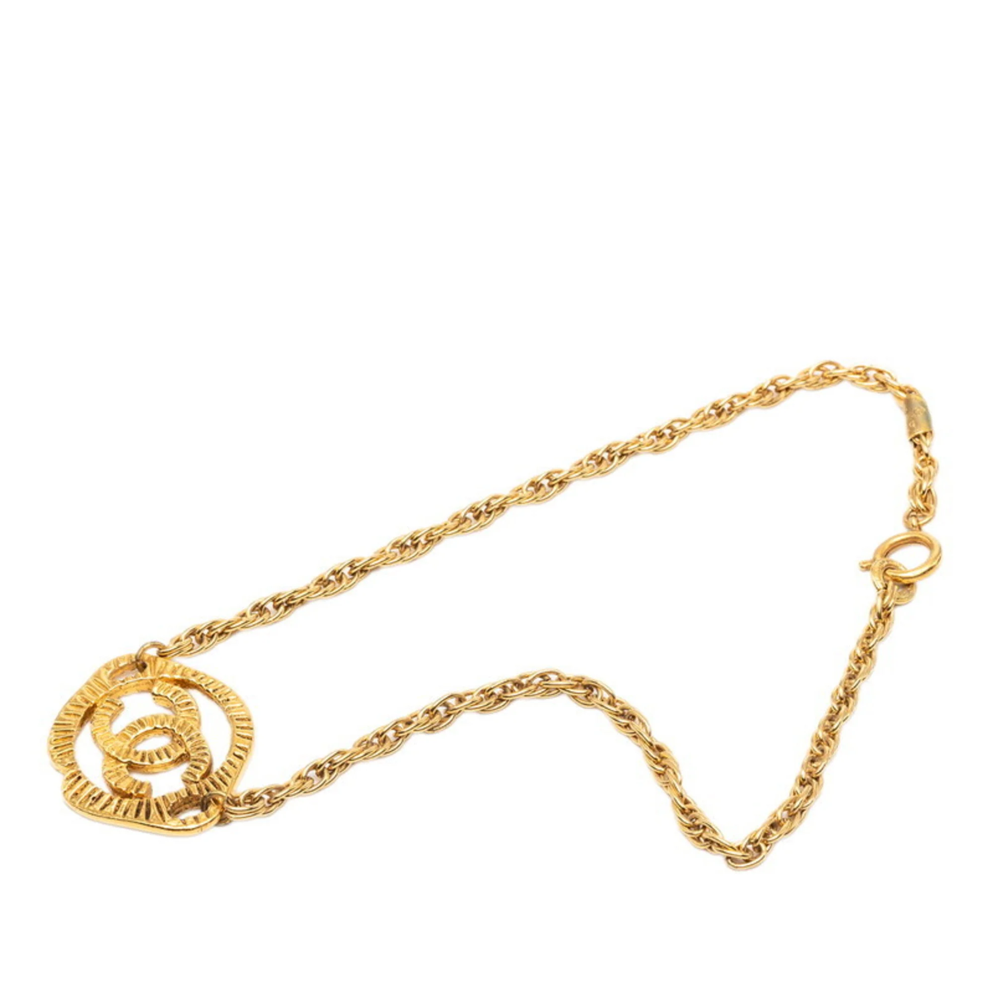 CC Logo Chain Pendant Necklace Metal - Image 3