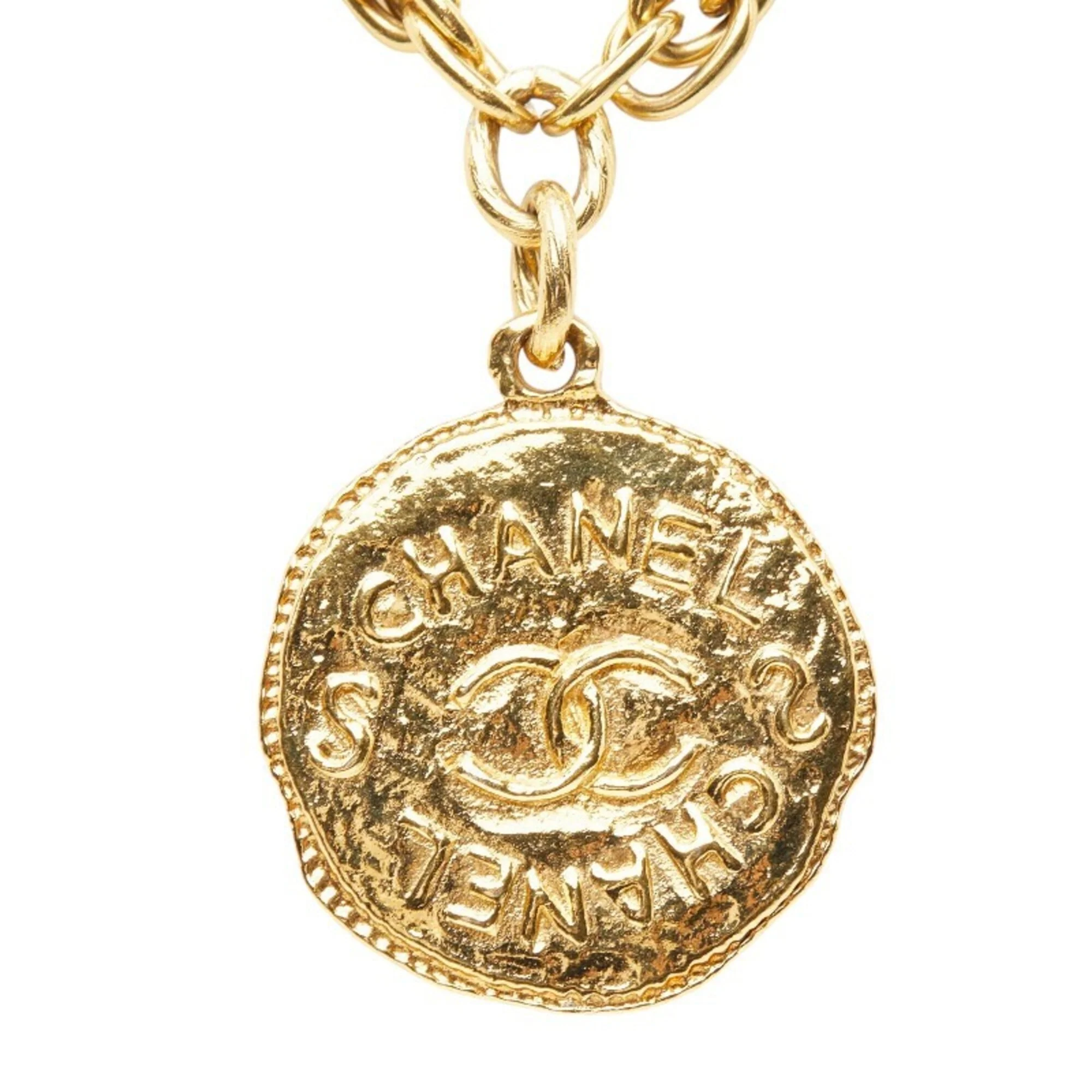 CC Logo Chain Pendant Necklace Metal - Image 3