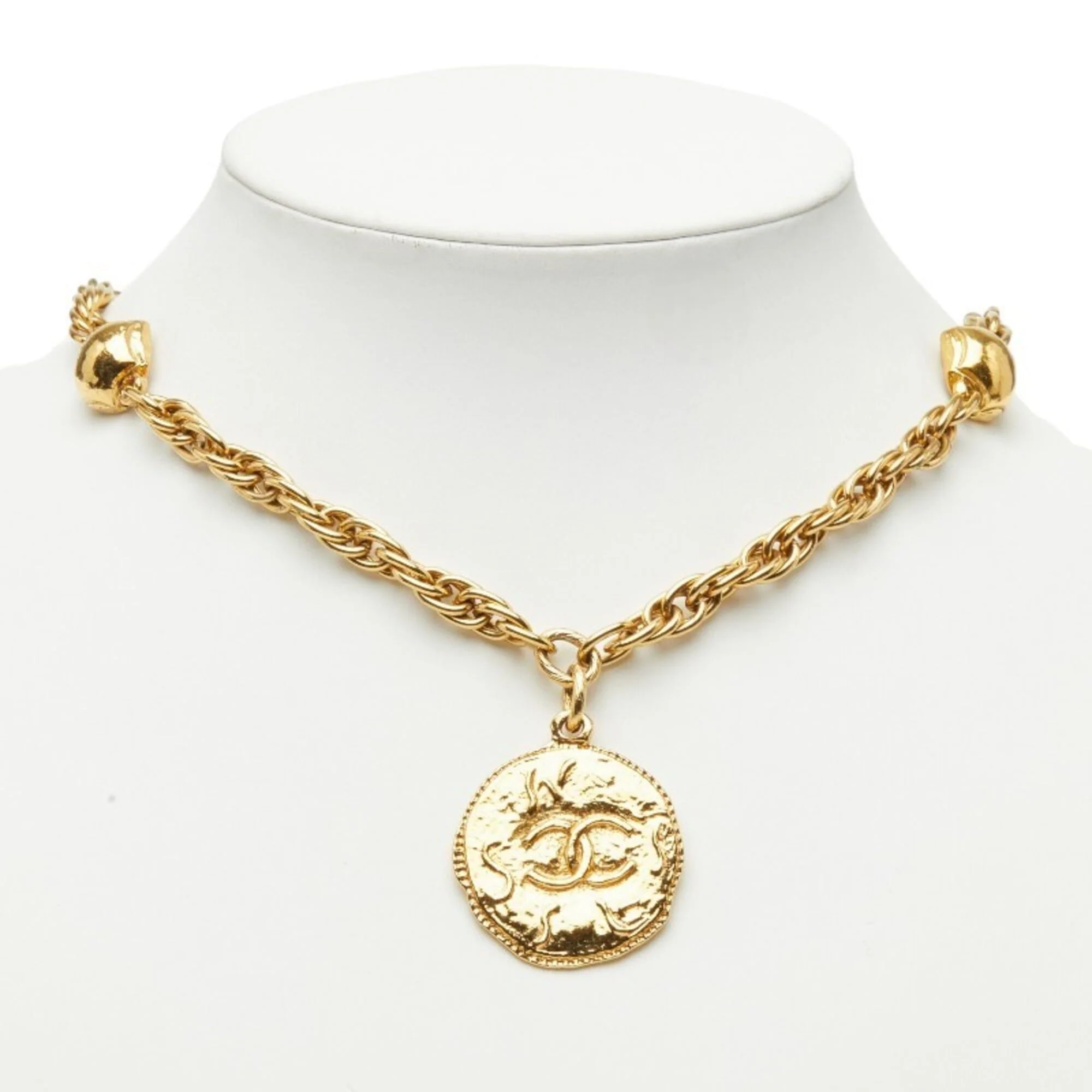 CC Logo Chain Pendant Necklace Metal - Image 7