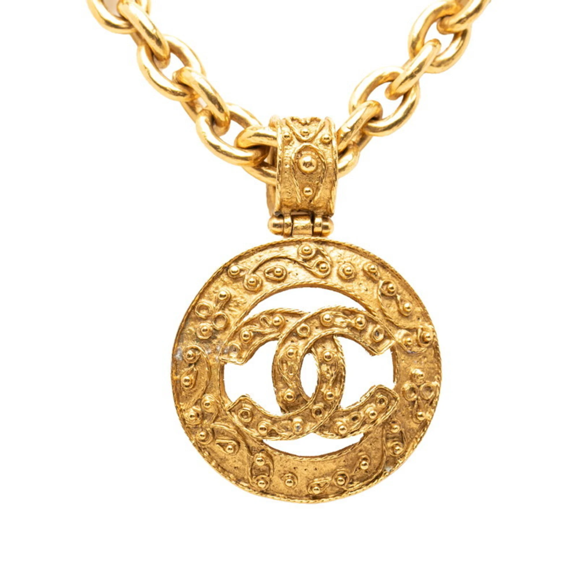 CC Logo Chain Pendant Necklace Metal - Image 2