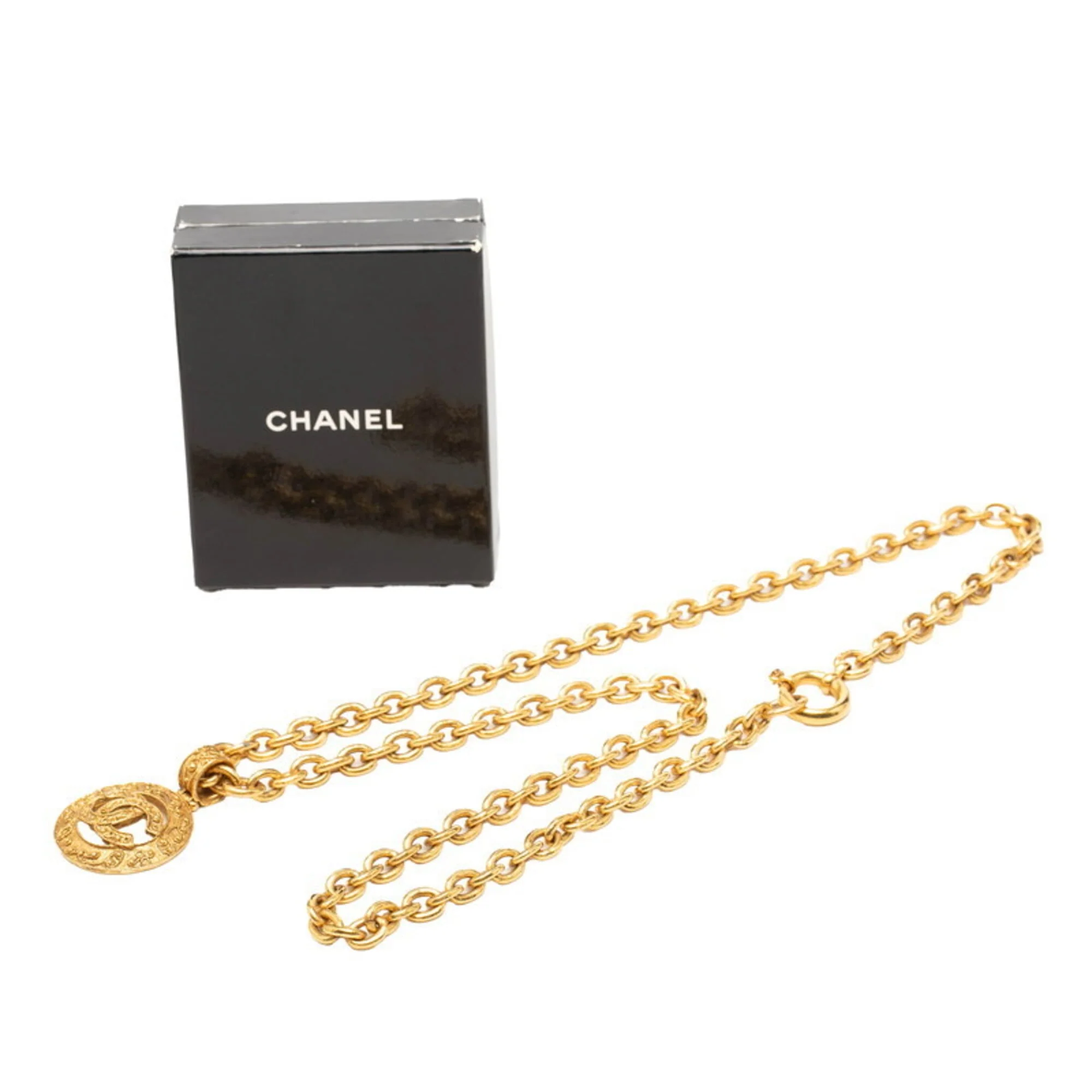 CC Logo Chain Pendant Necklace Metal - Image 6