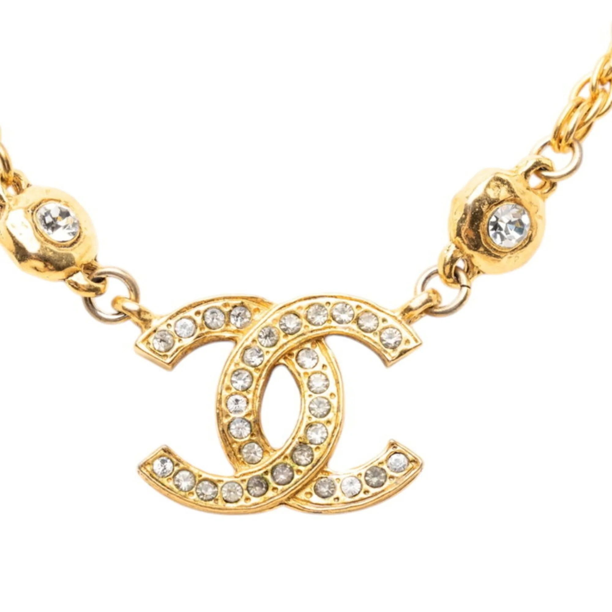 CC Logo Chain Pendant Necklace Metal
