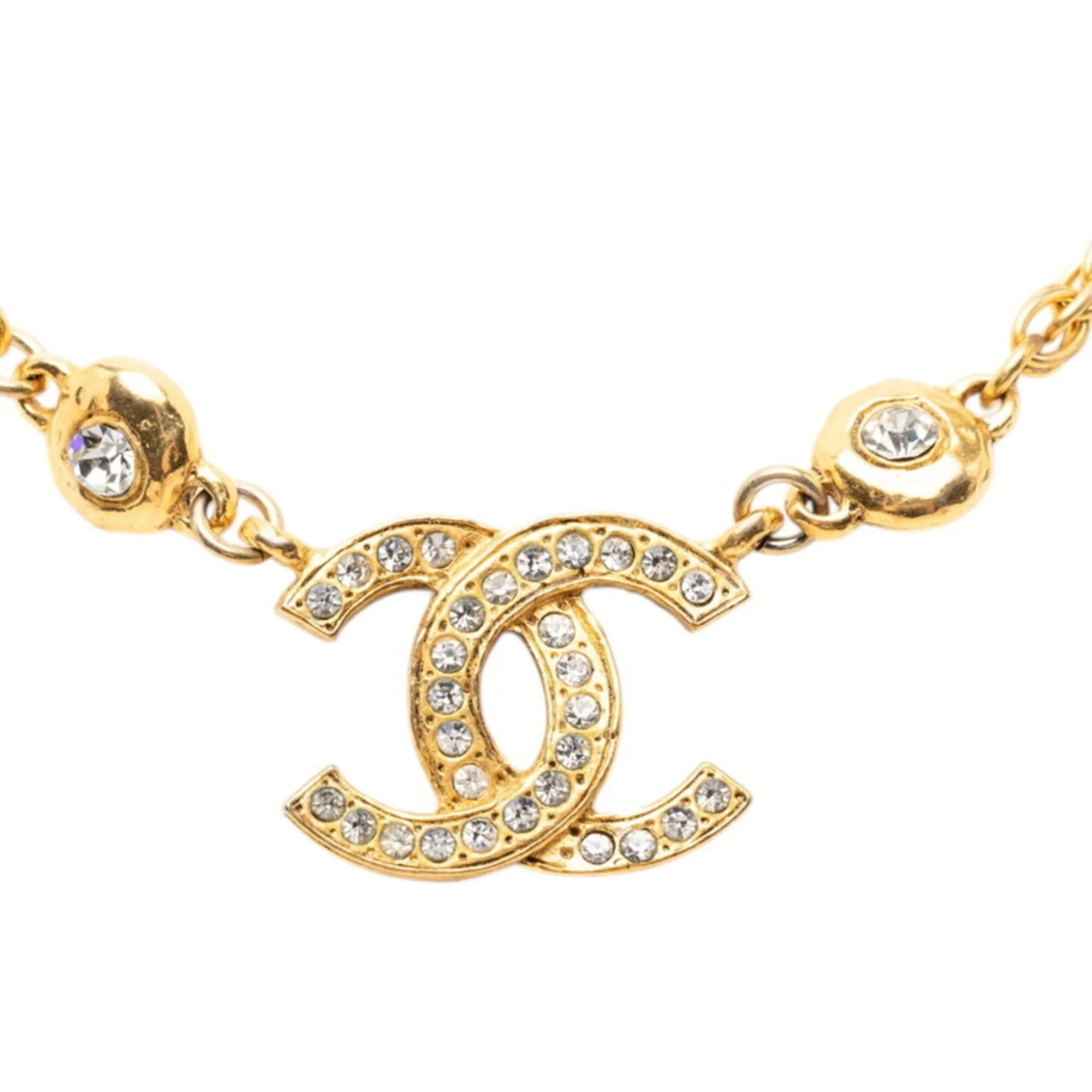 CC Logo Chain Pendant Necklace Metal - Image 3