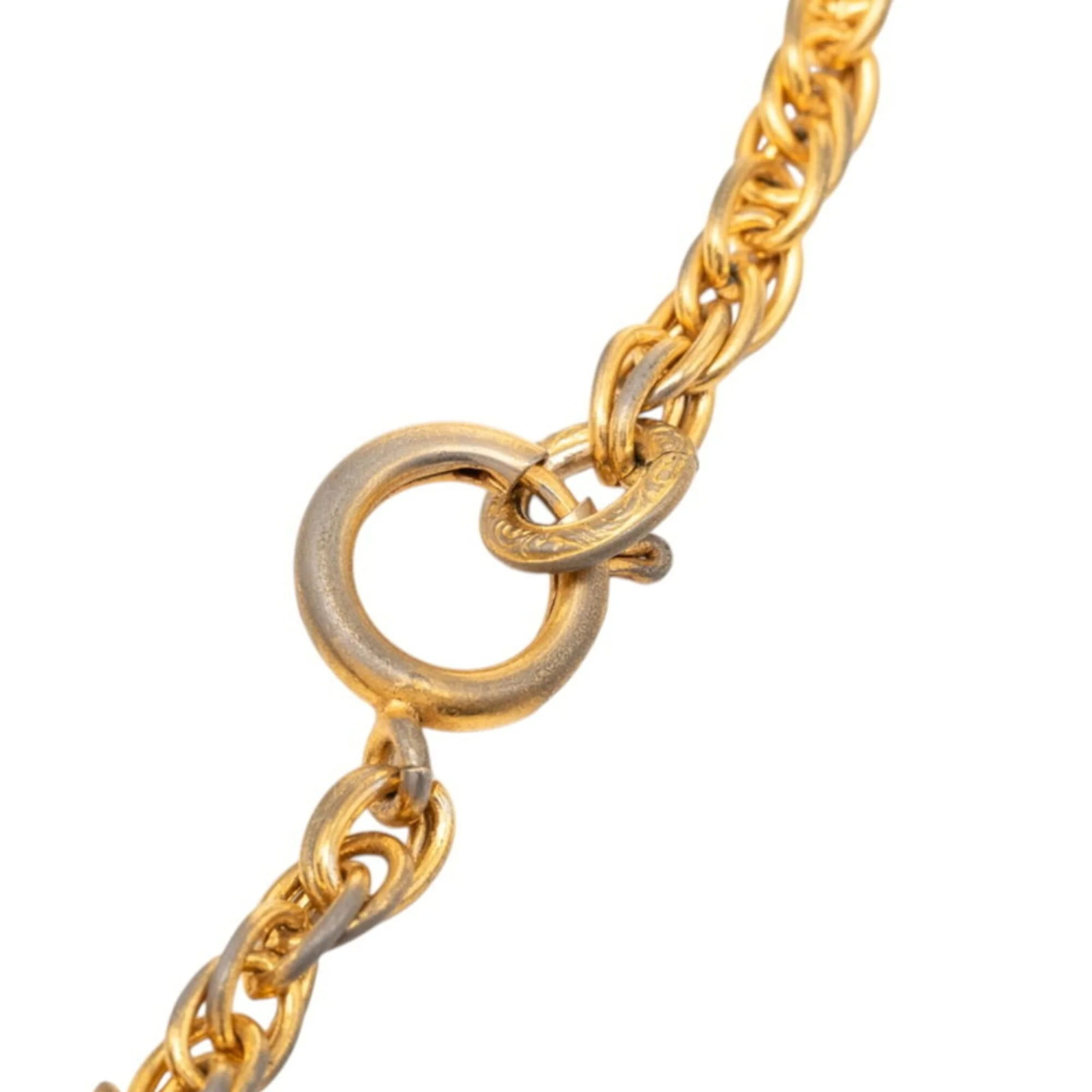 CC Logo Chain Pendant Necklace Metal - Image 4