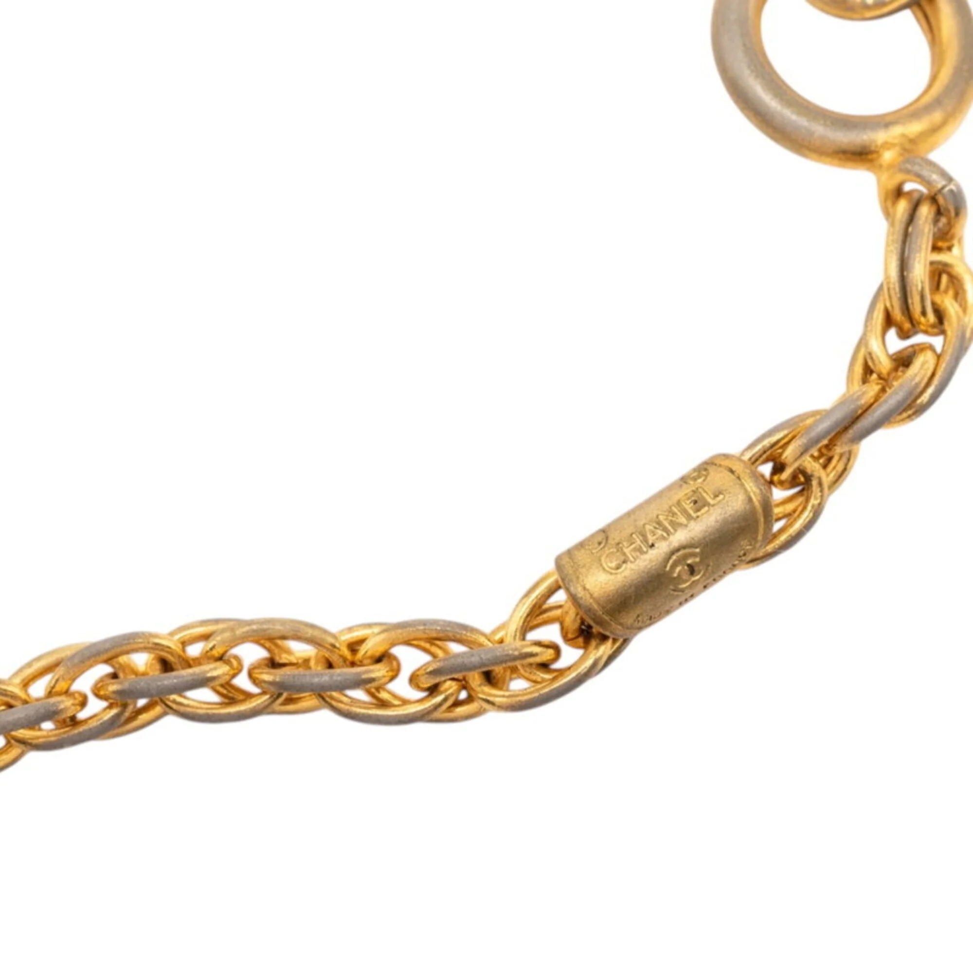 CC Logo Chain Pendant Necklace Metal - Image 5