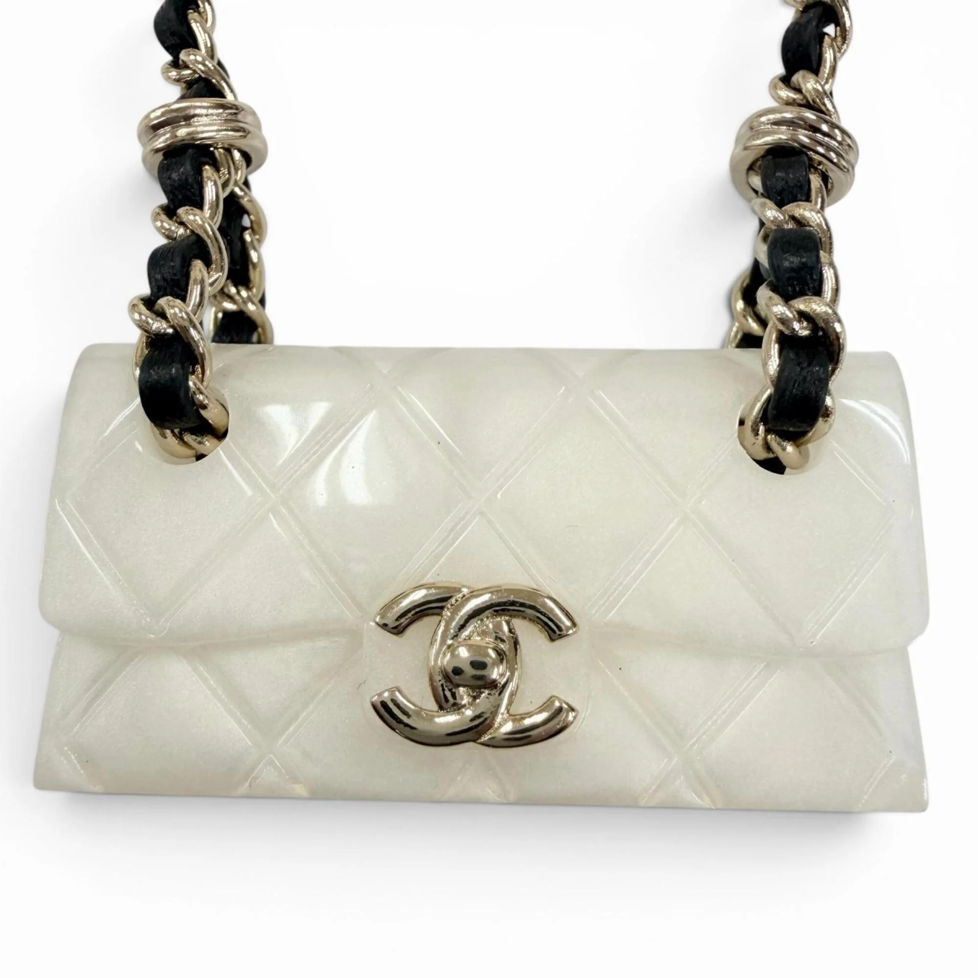 CC Logo Chain Pendant Necklace Metal