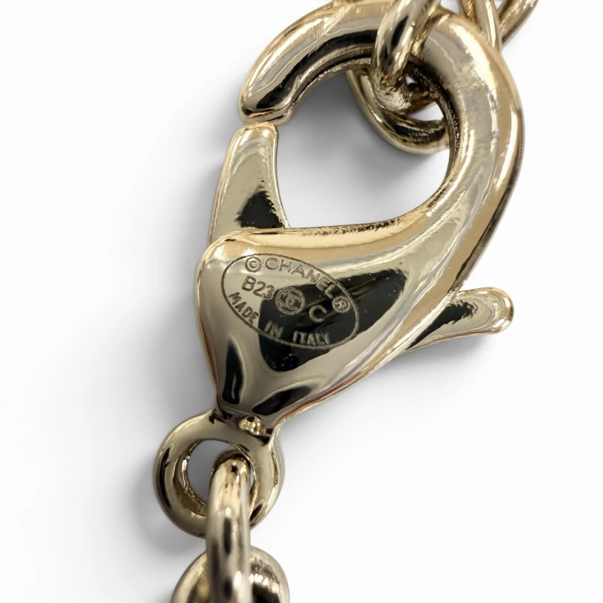 CC Logo Chain Pendant Necklace Metal - Image 8