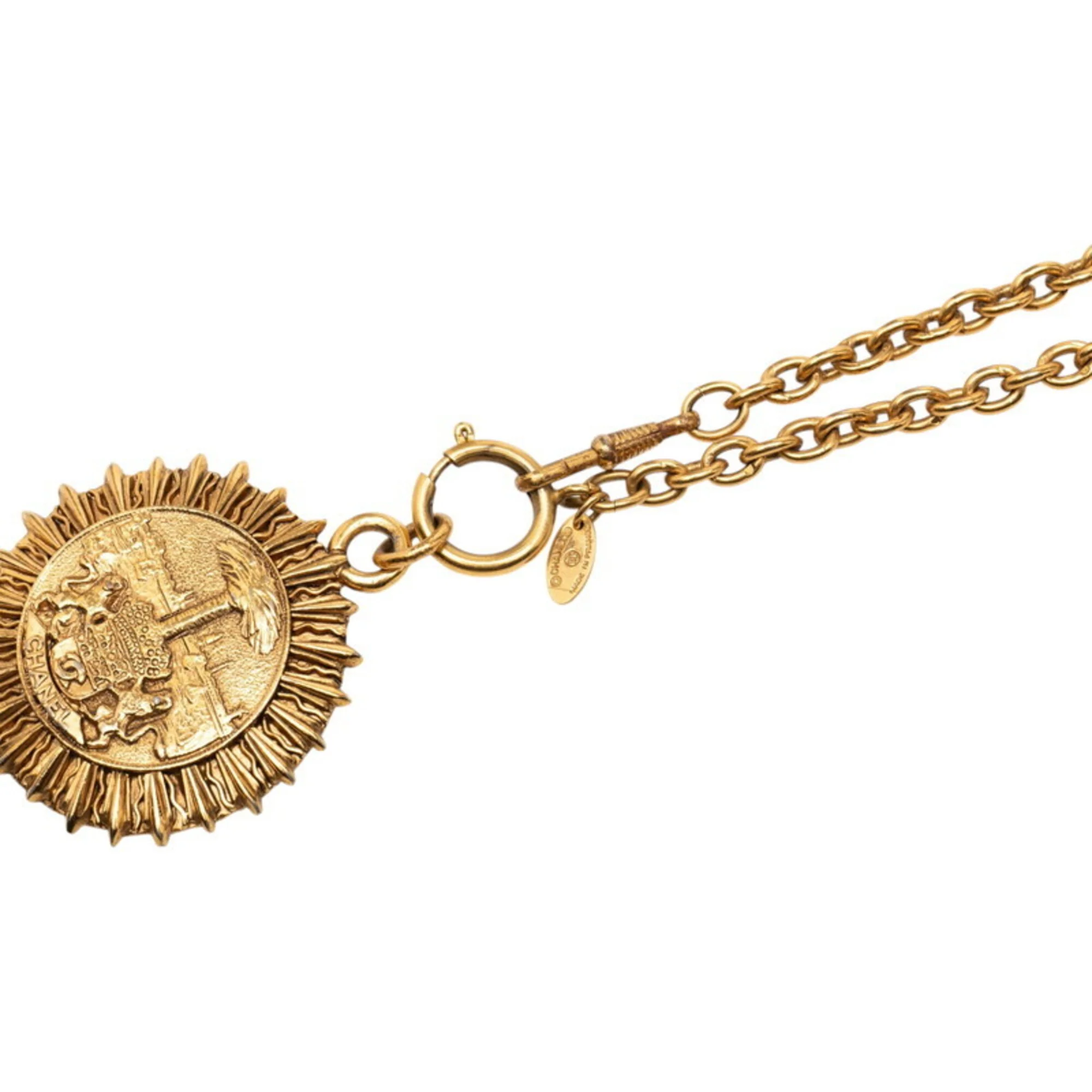 CC Logo Chain Pendant Necklace Metal - Image 4