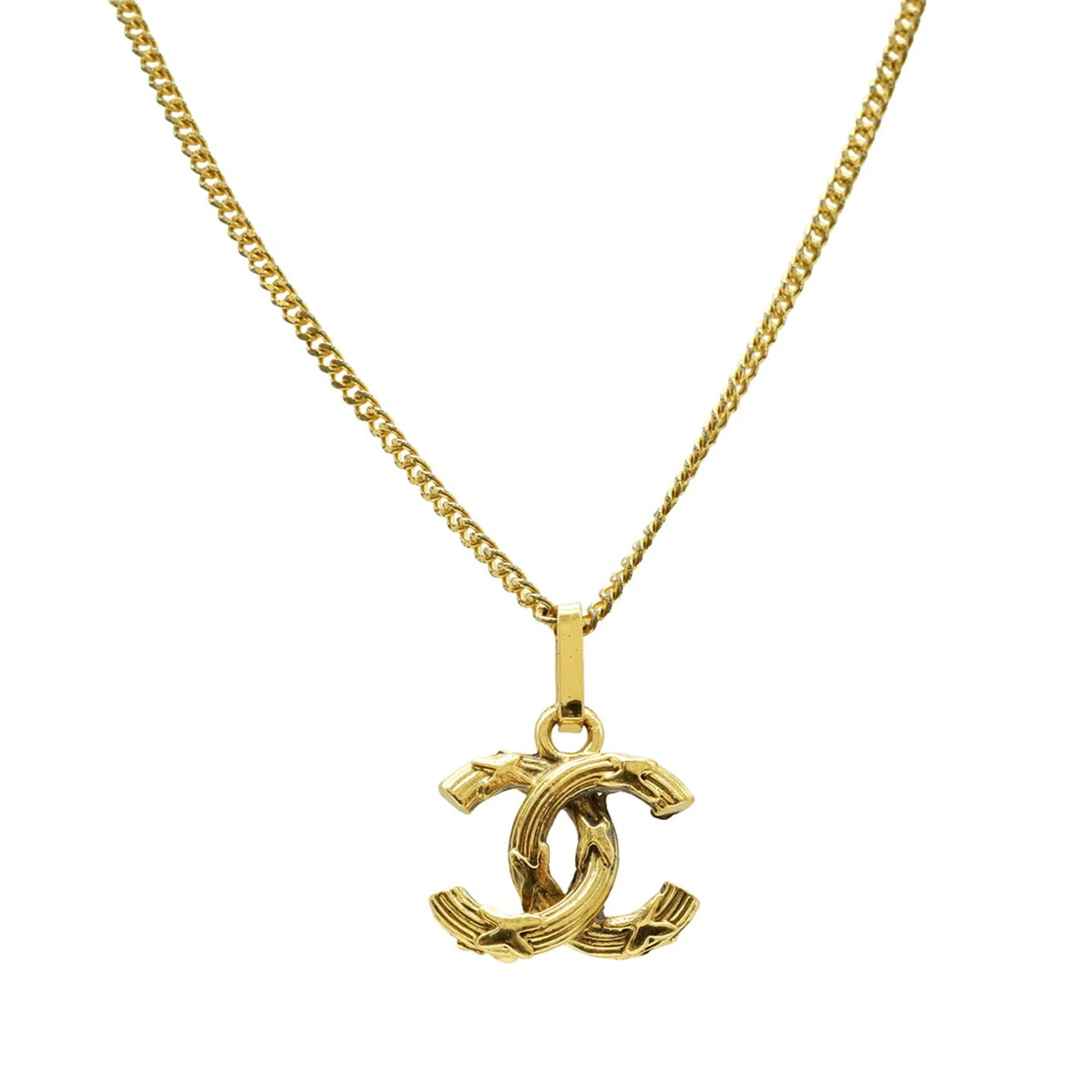 CC Logo Chain Pendant Necklace Metal - Image 2