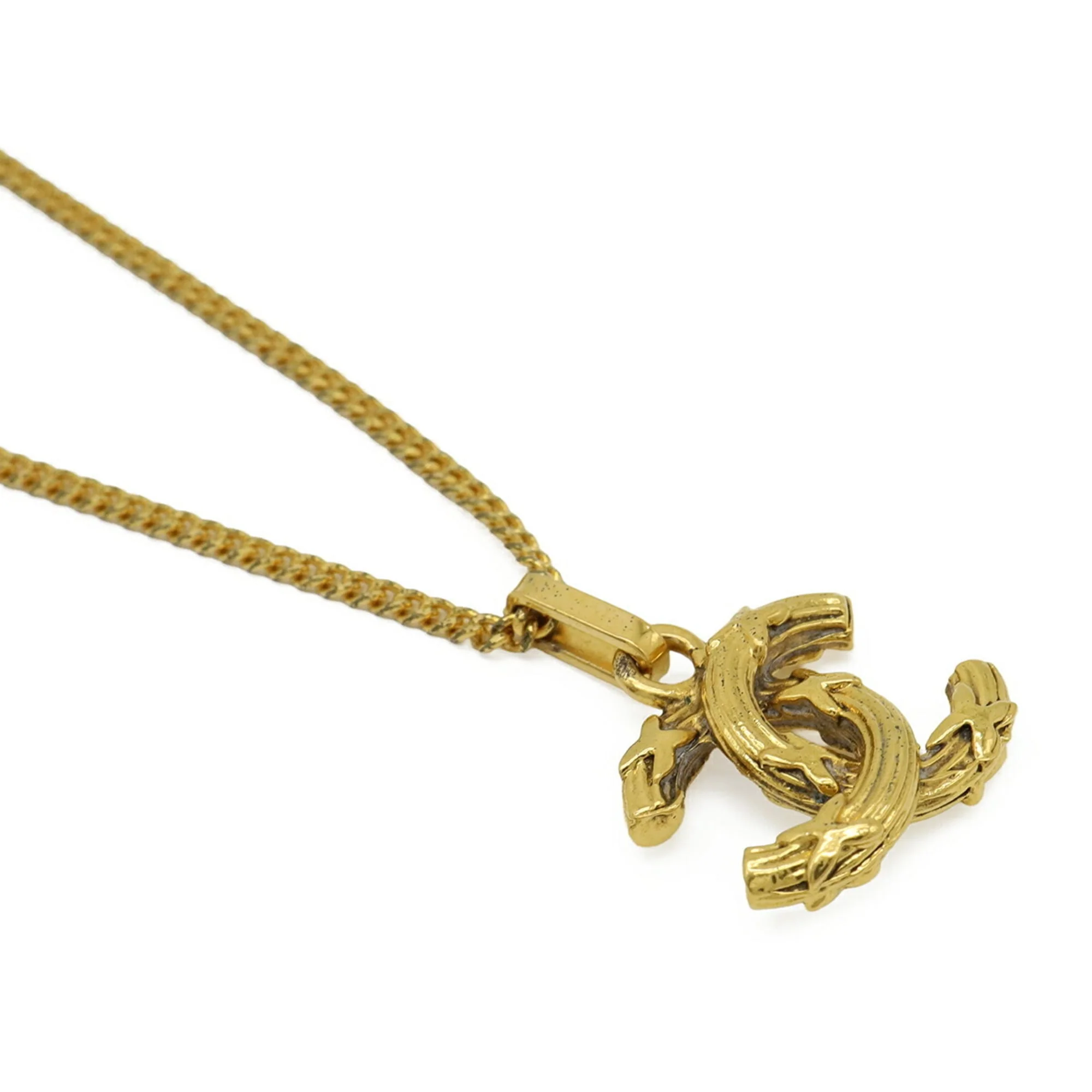 CC Logo Chain Pendant Necklace Metal - Image 5